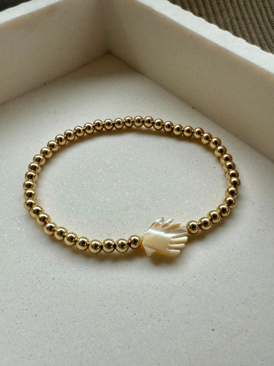 Shell Metal Beaded Bracelet