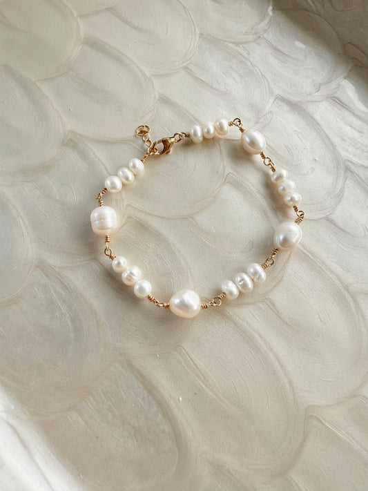 Freshwater Pearl Cascade Bracelet