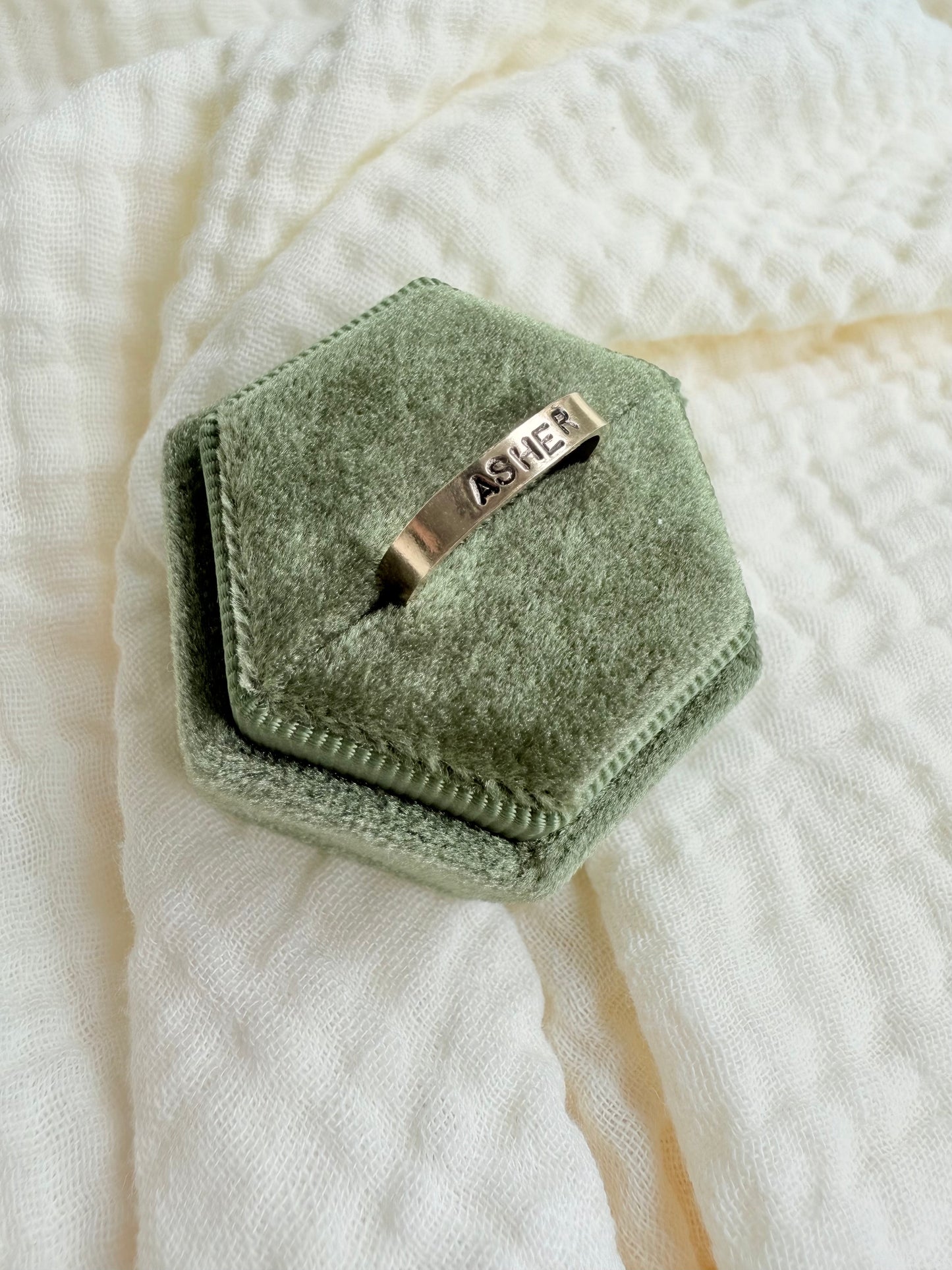 Flat Name Ring