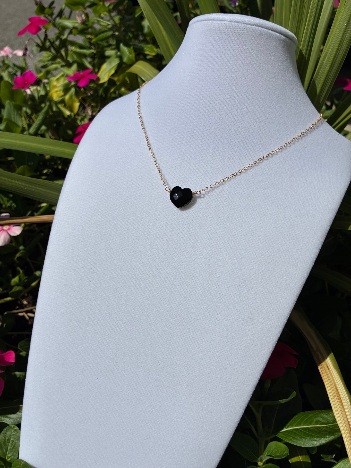 Onyx Heart Necklace
