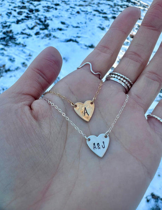 Heart Initial Necklace
