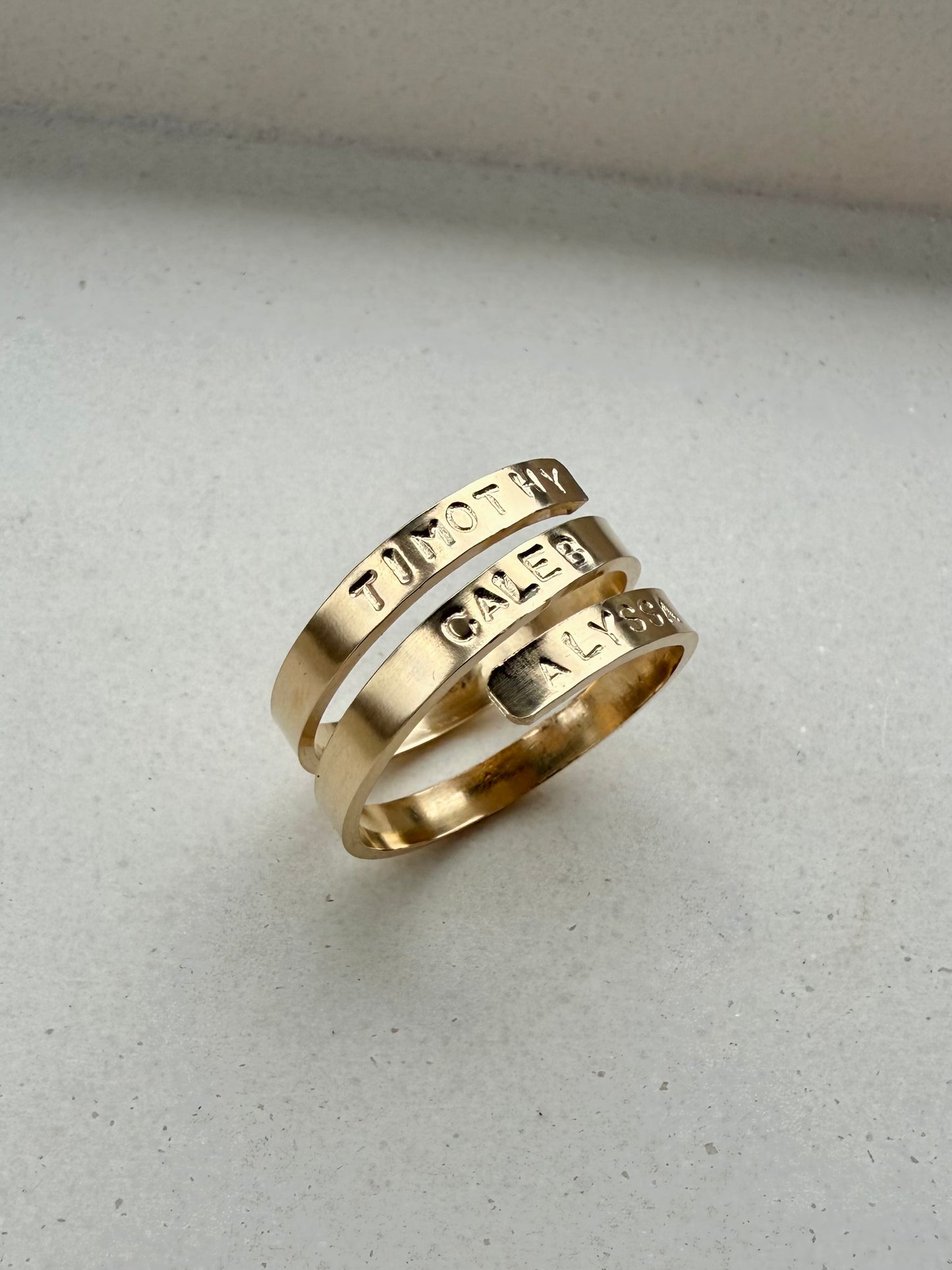 Triple Wrap Name Ring
