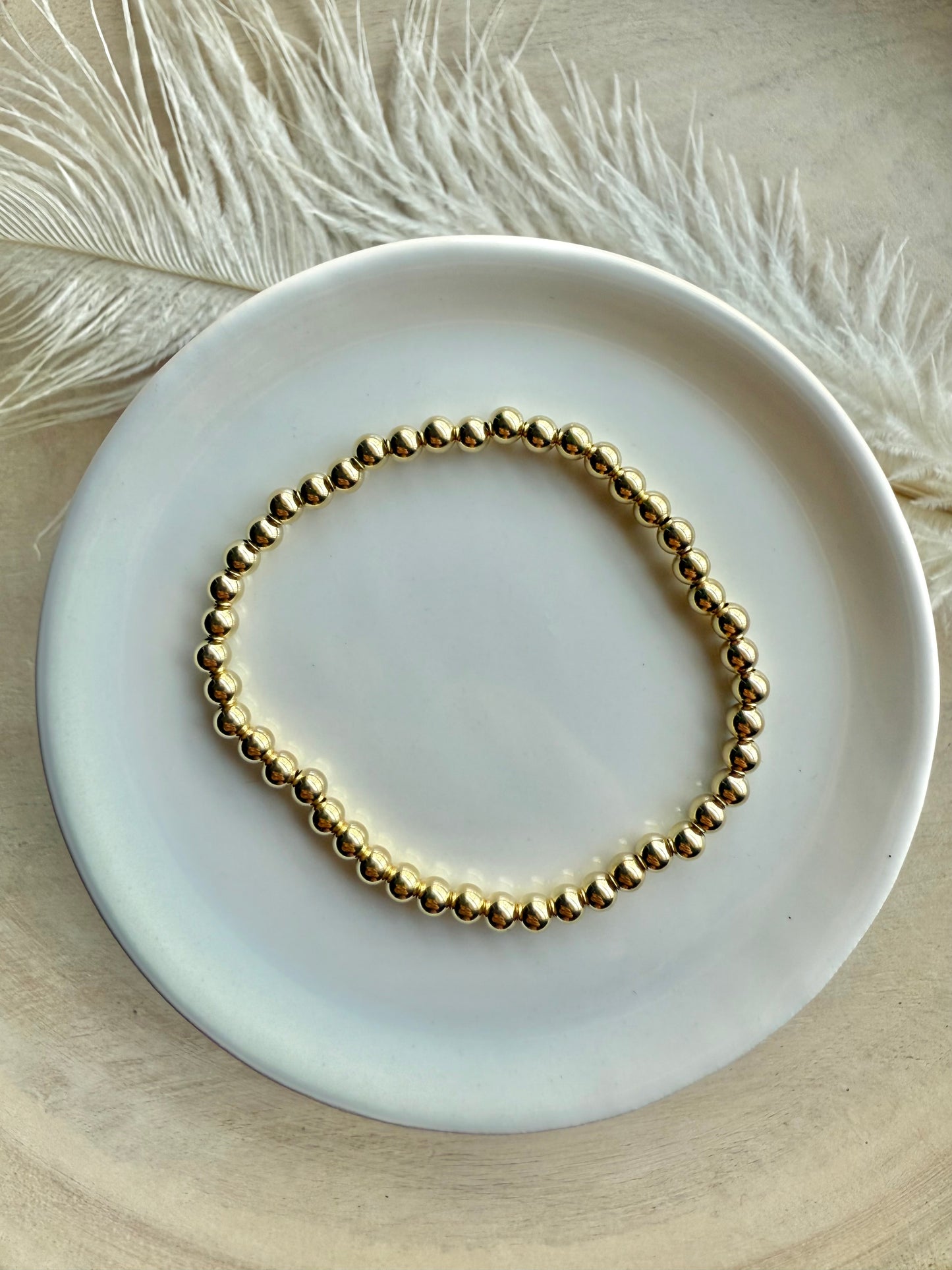 Classic 4mm Metal Beaded Bracelet