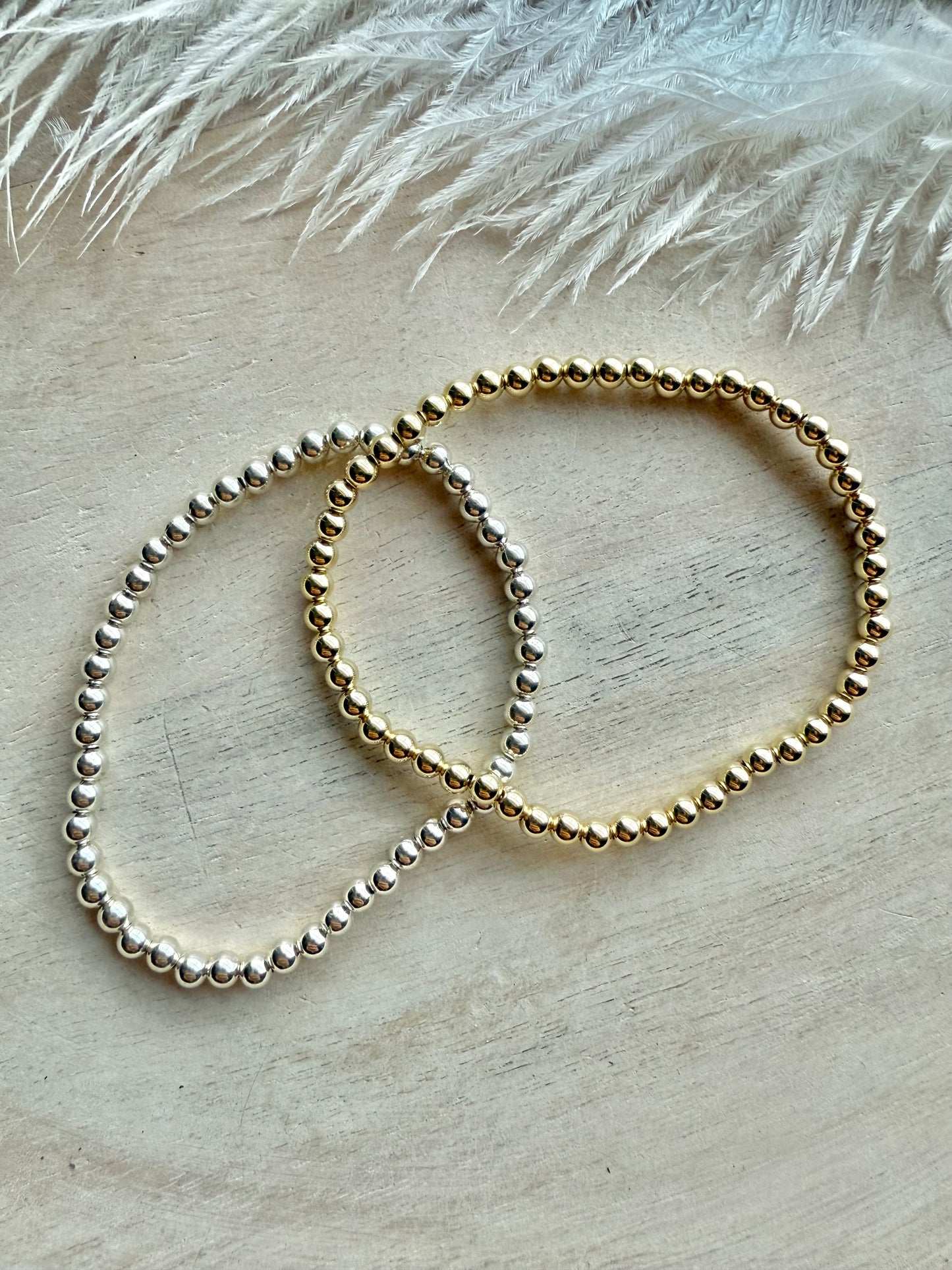 Classic 4mm Metal Beaded Bracelet