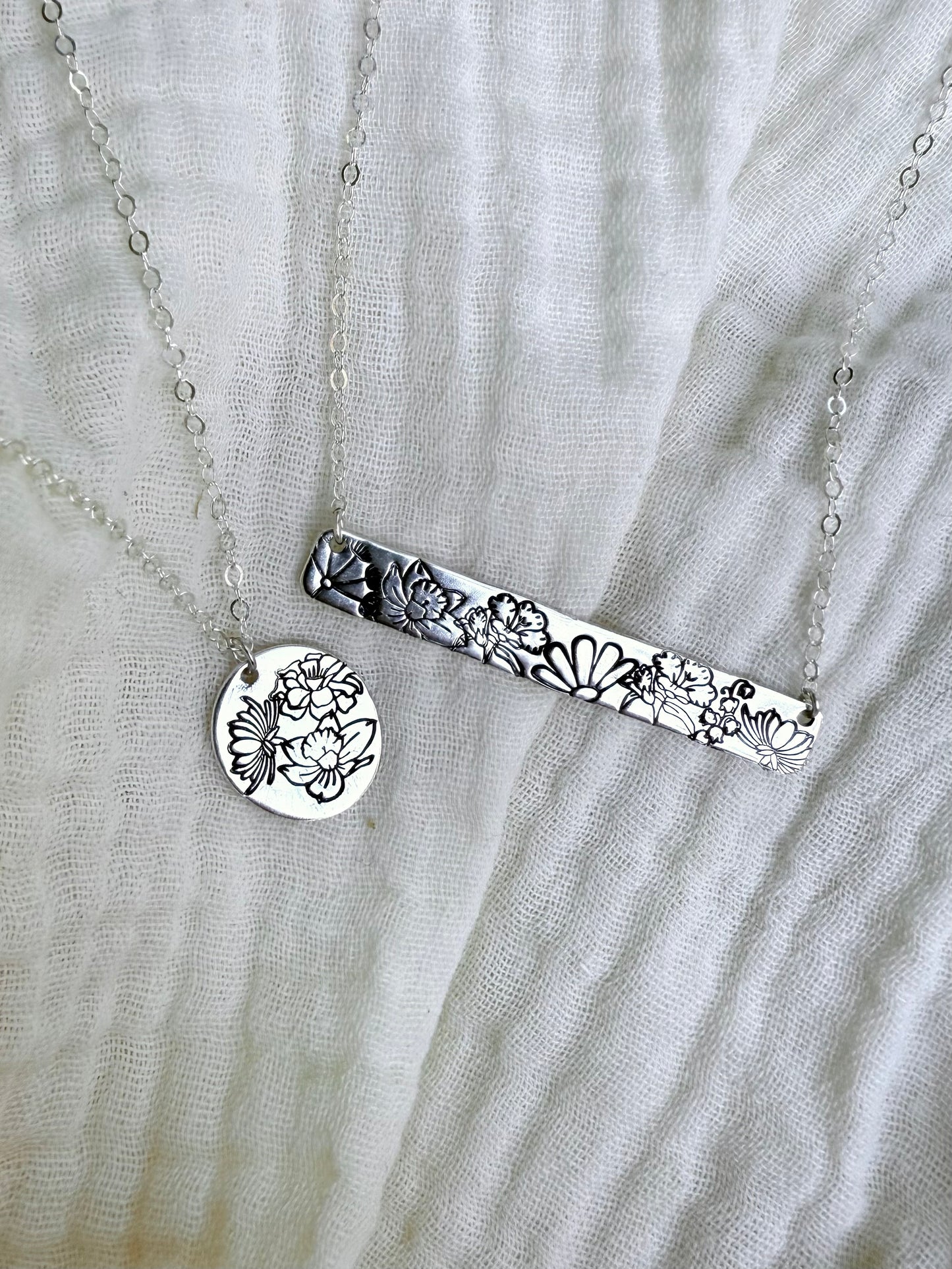 Birth Flower Garden Necklace
