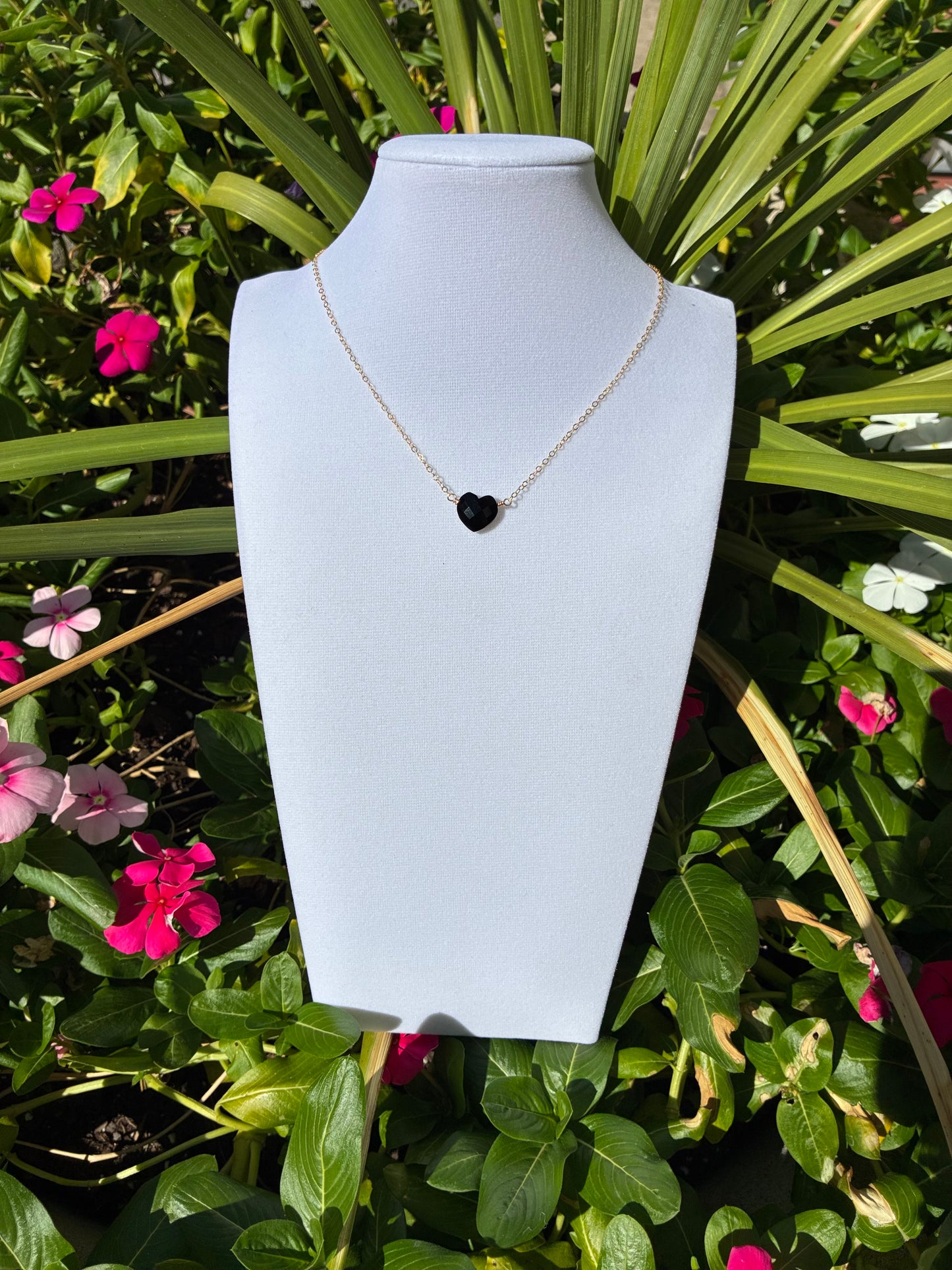 Onyx Heart Necklace