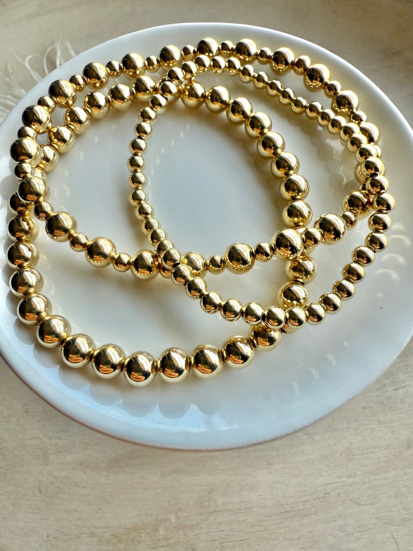 Classic 6mm Metal Beaded Bracelet