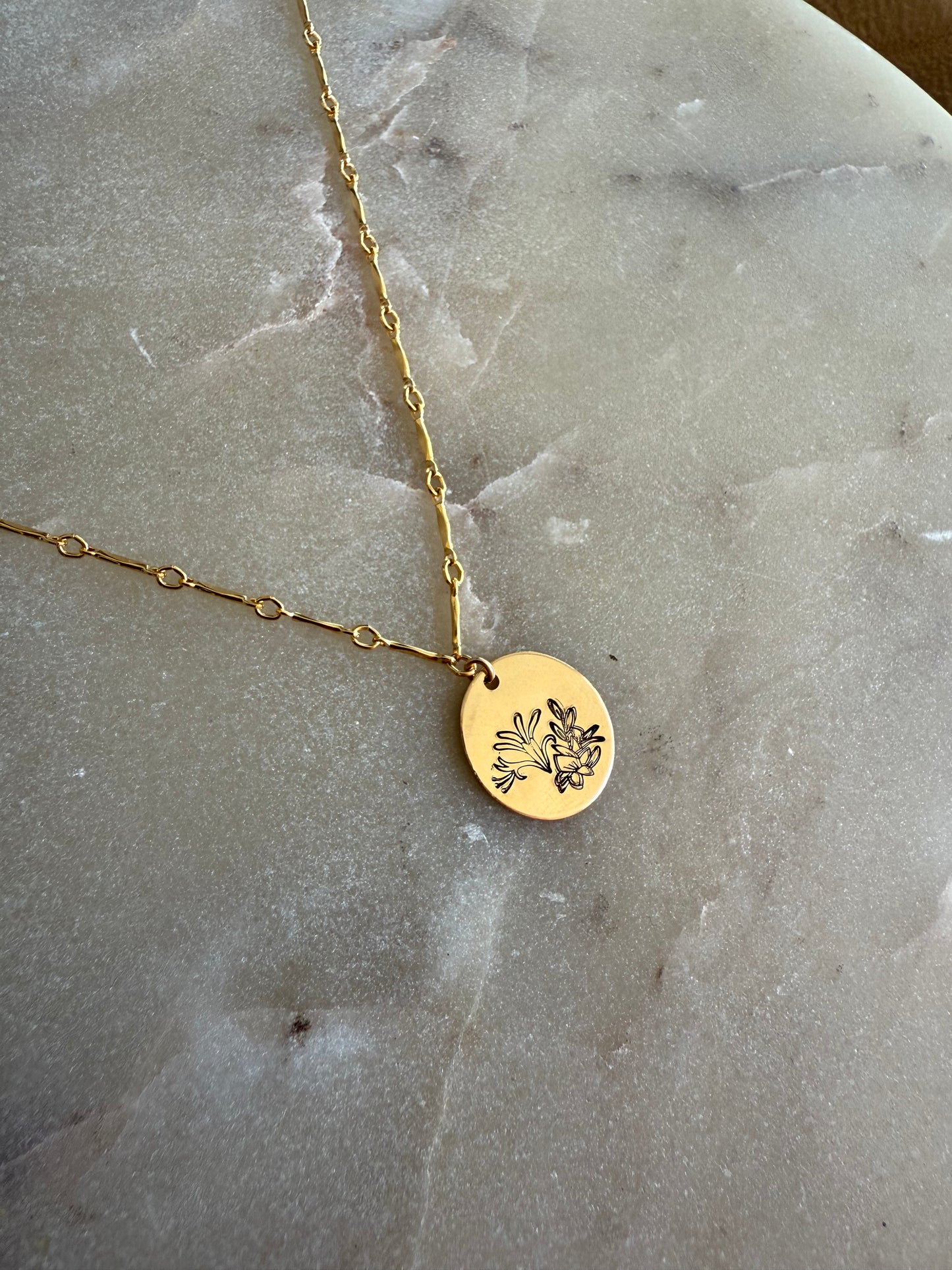 Birth Flower Garden Necklace