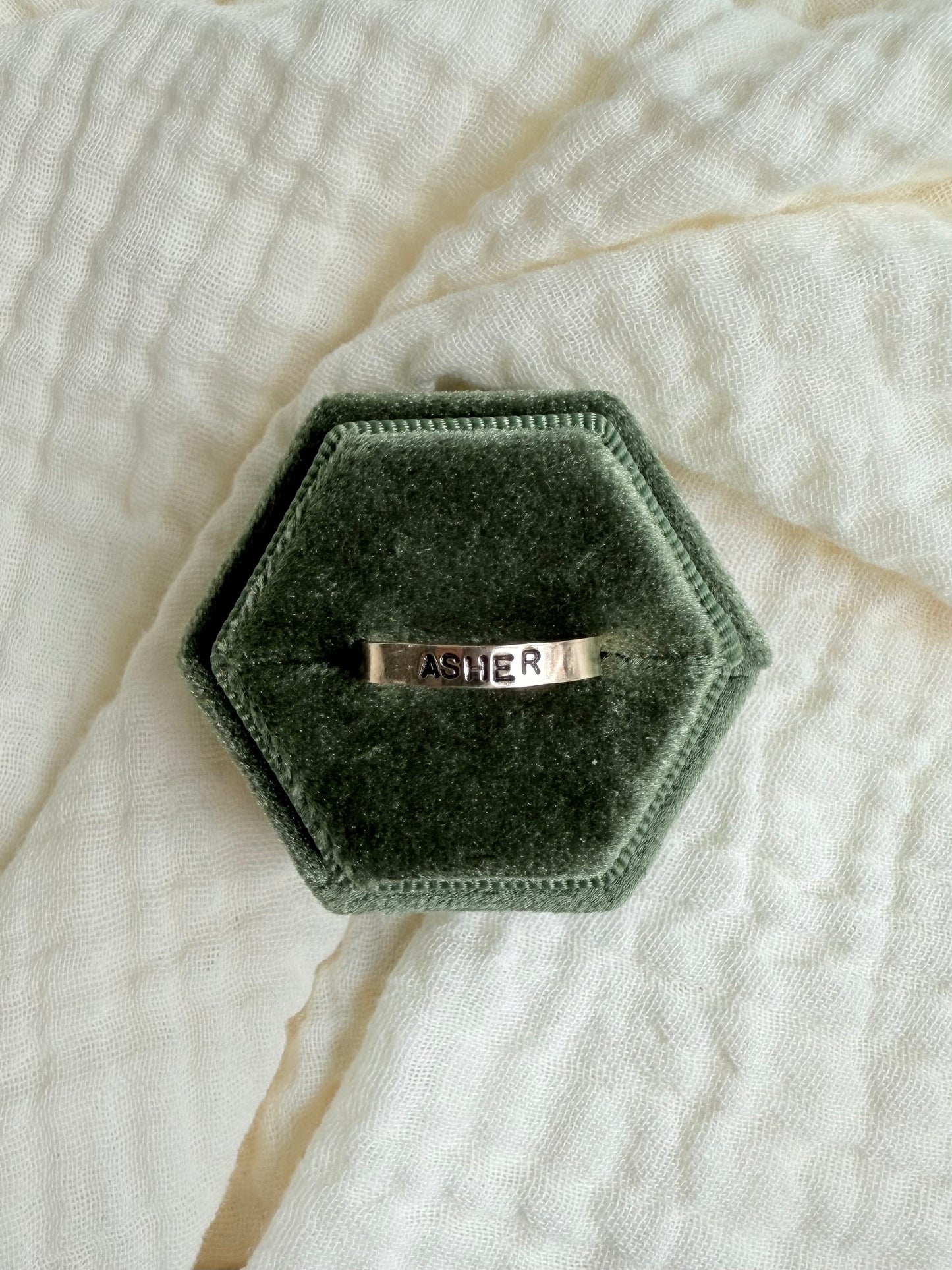 Flat Name Ring