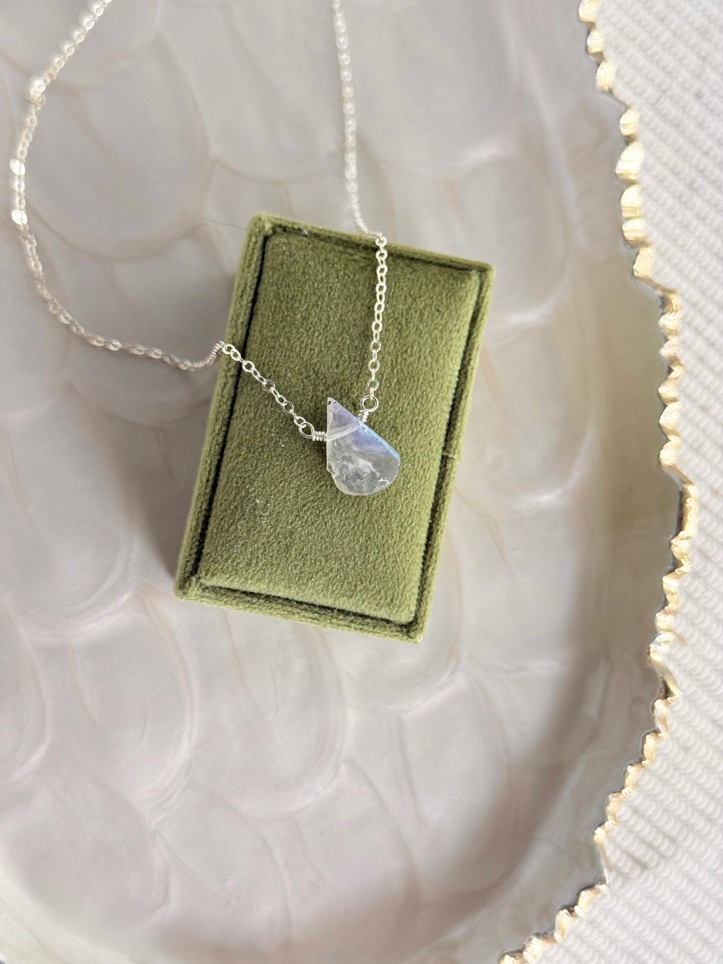 Raw Labradorite Necklace
