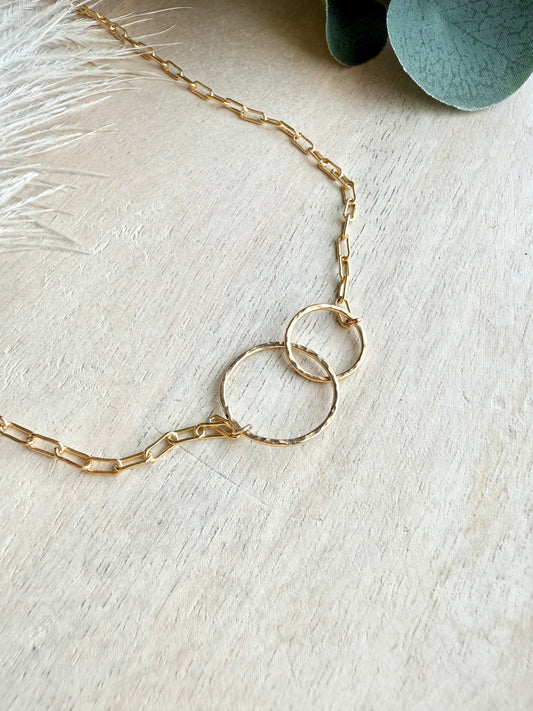Double Circle Amy Necklace