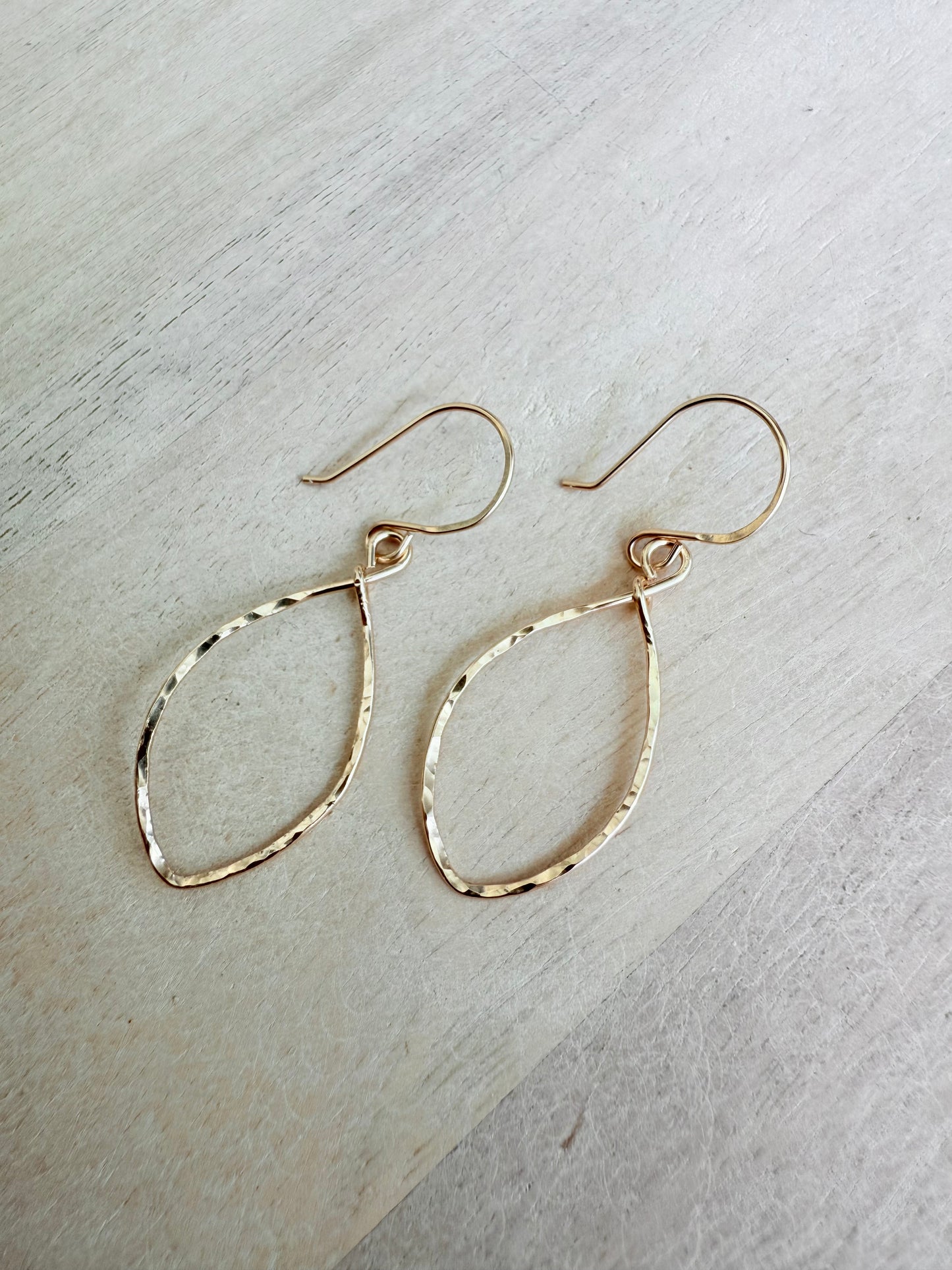Petal Hammered Hoops