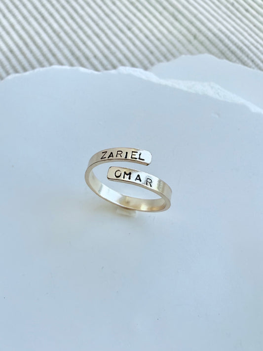 Double Wrap Name Ring