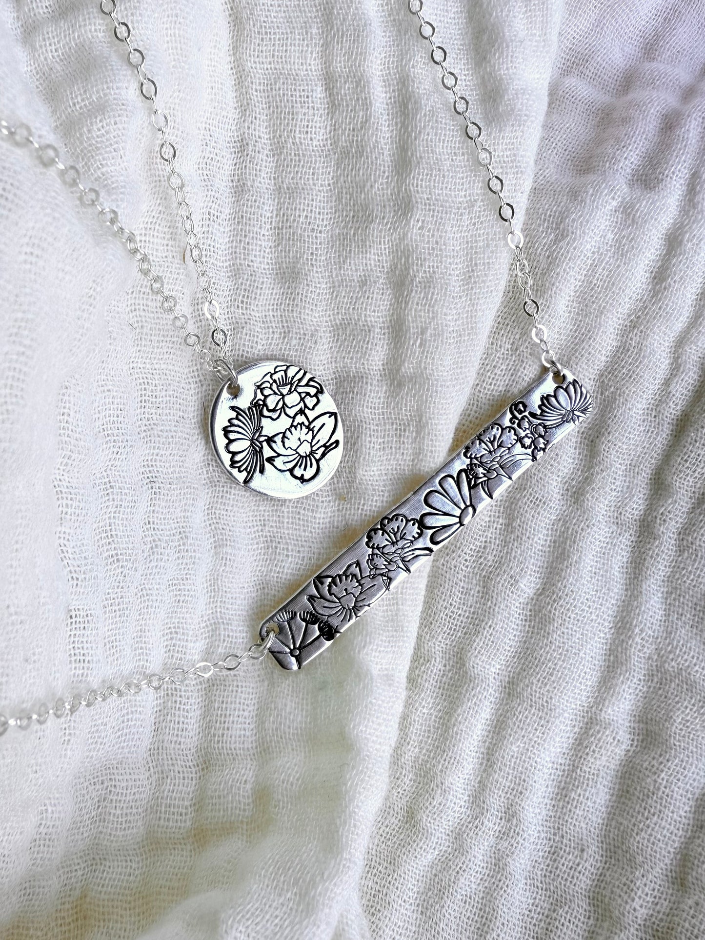 Birth Flower Garden Necklace