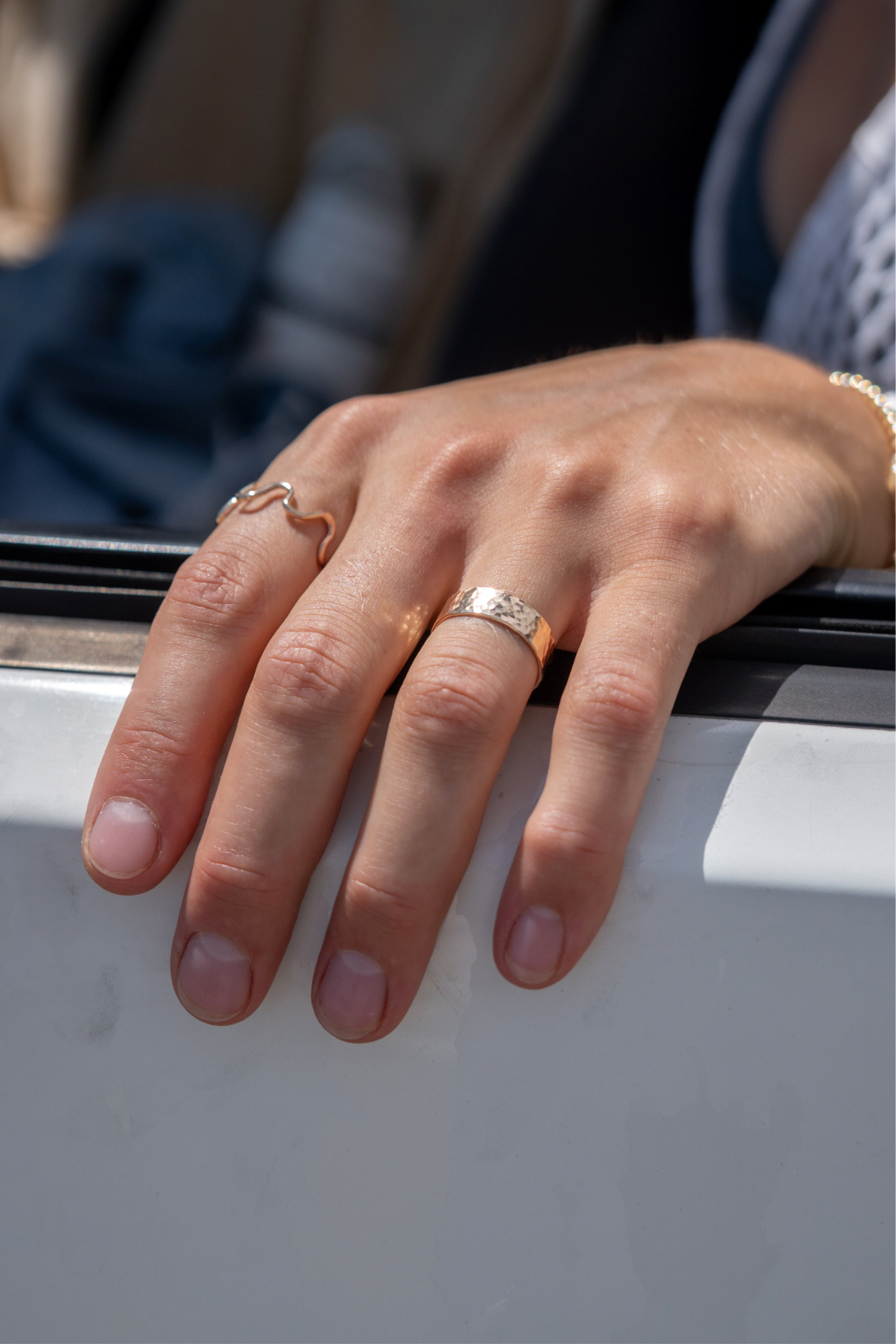 Extra Thick Flat Hammered Band