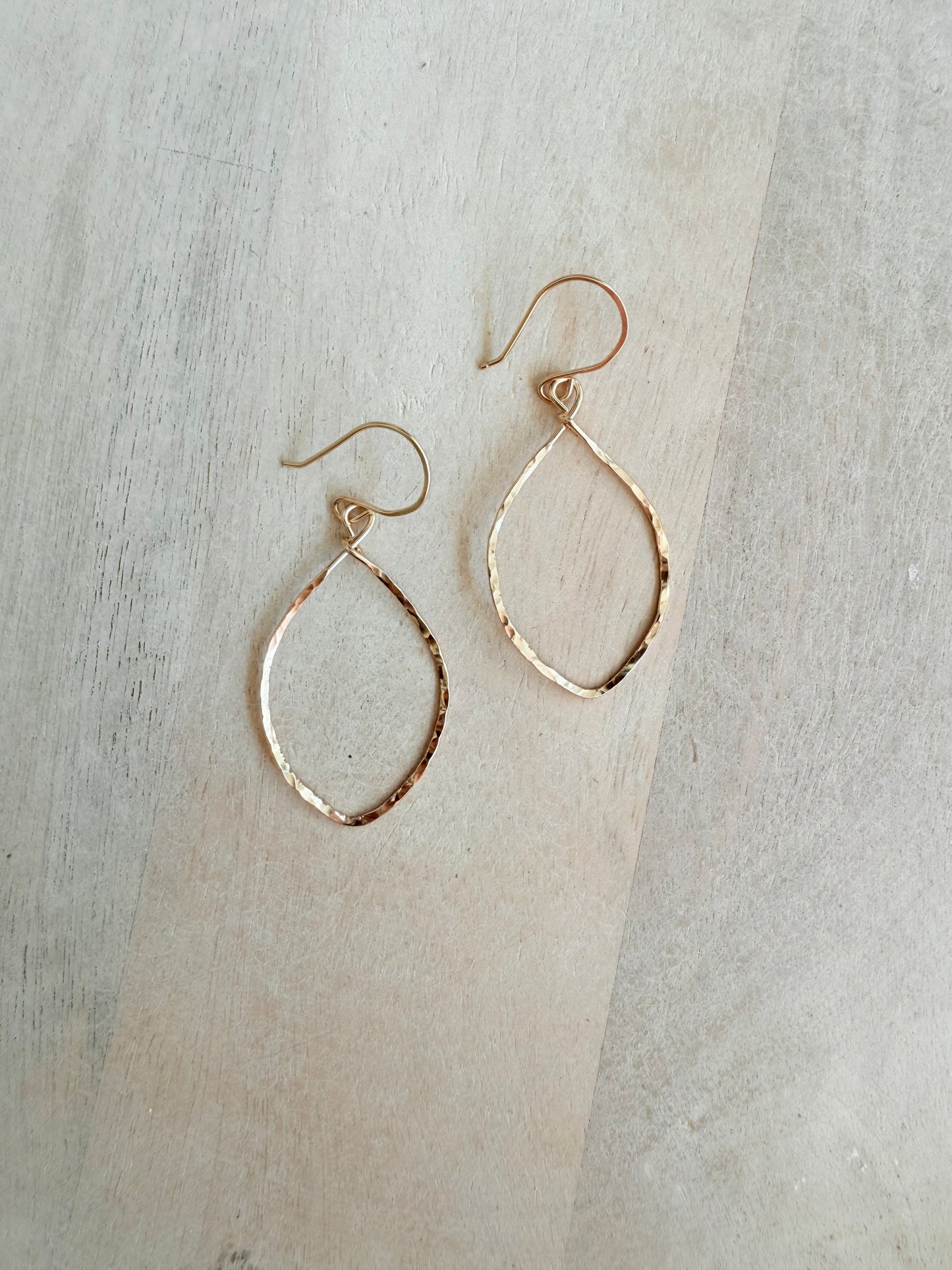 Petal Hammered Hoops