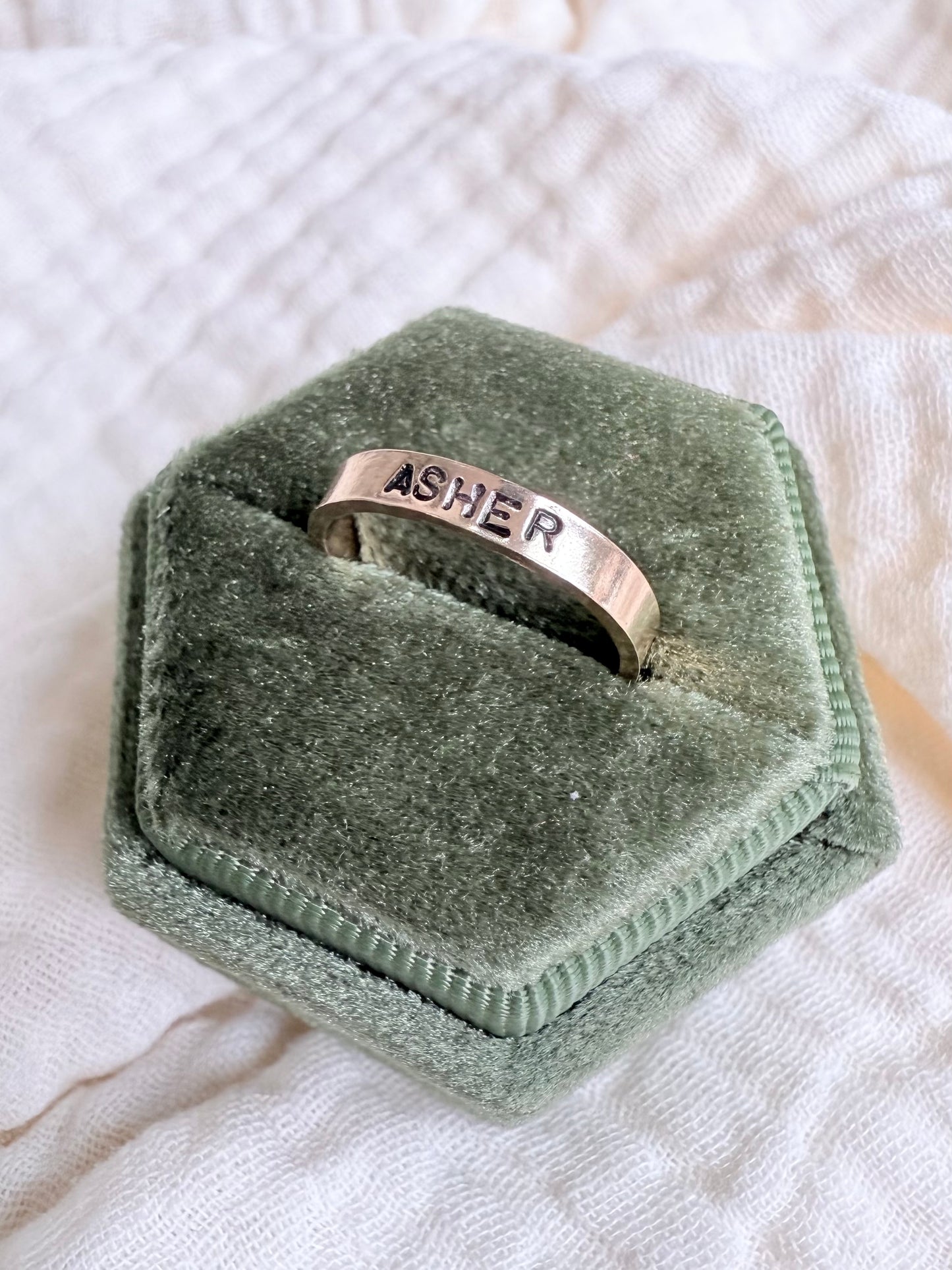 Flat Name Ring