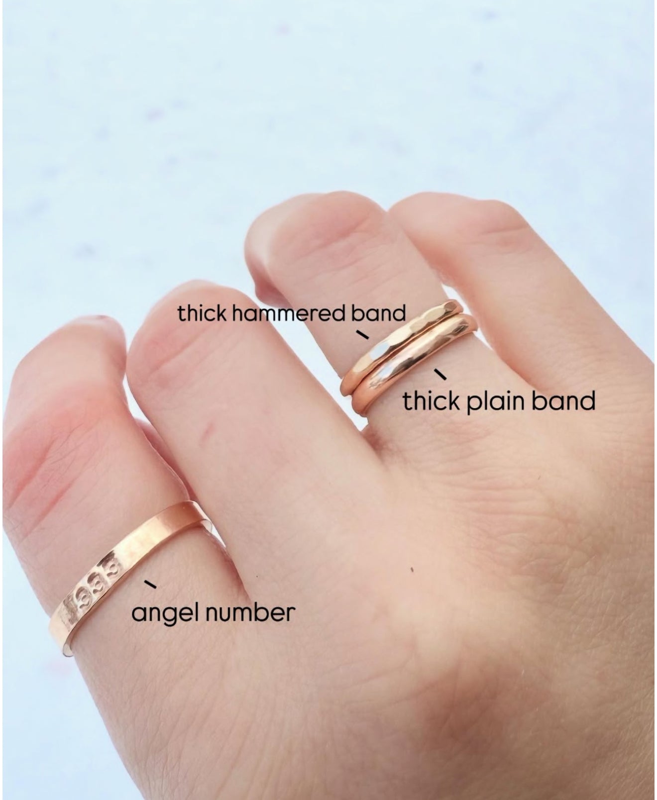 Angel Number Flat Ring