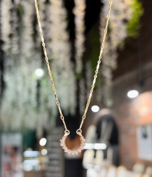 Labradorite Horseshoe Necklace