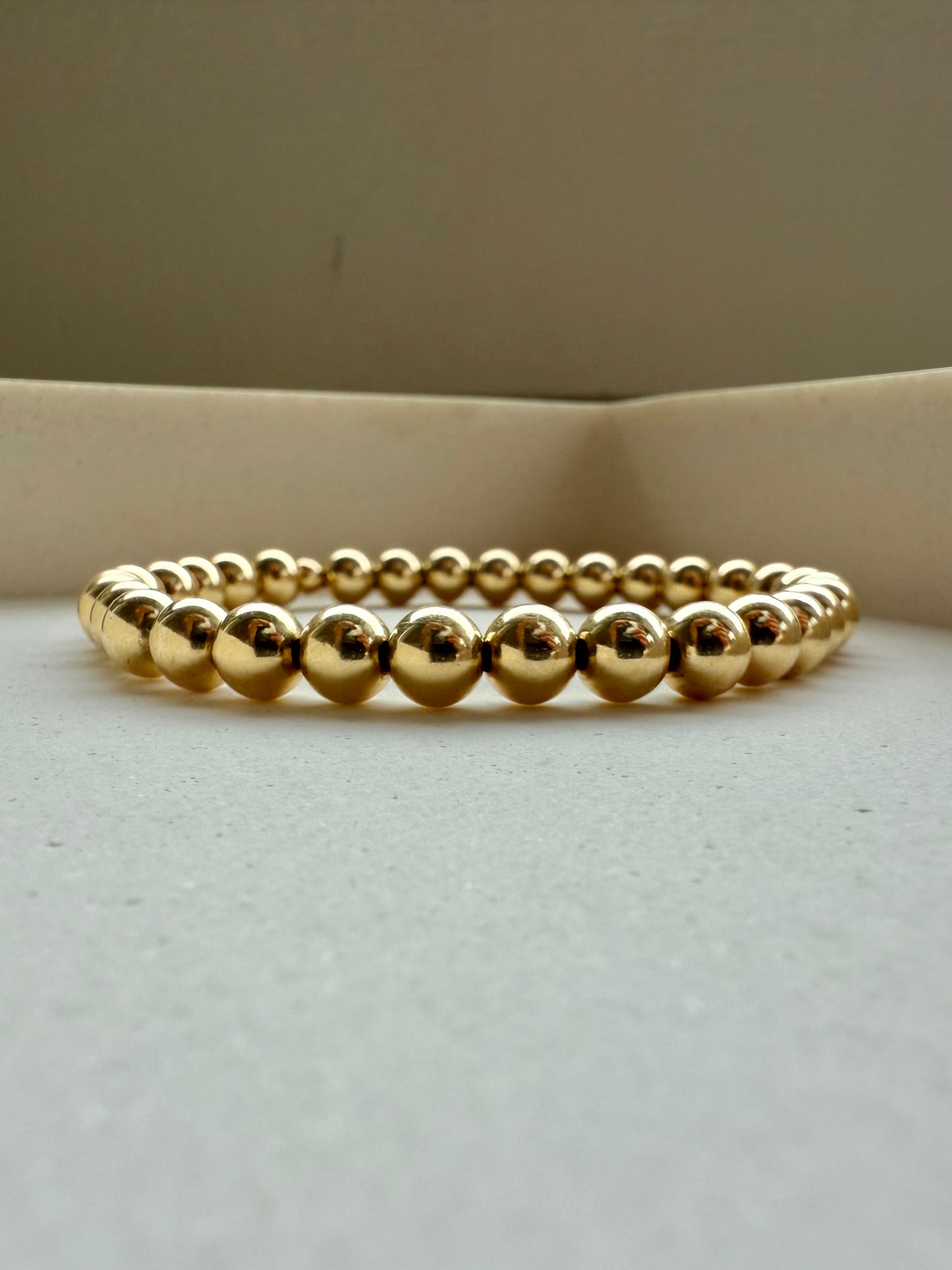 Classic 6mm Metal Beaded Bracelet