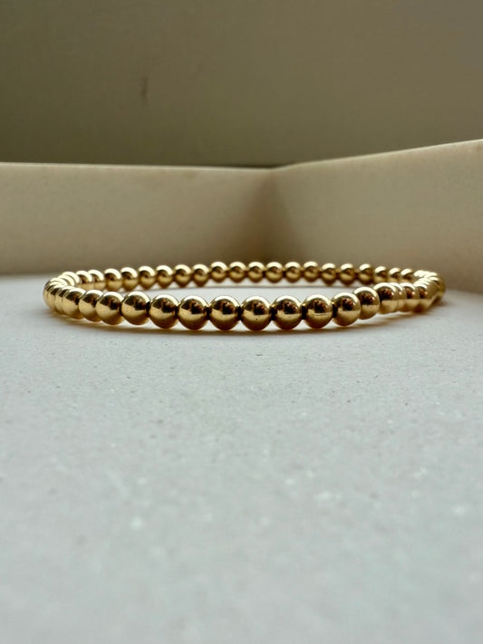 Classic 4mm Metal Beaded Bracelet