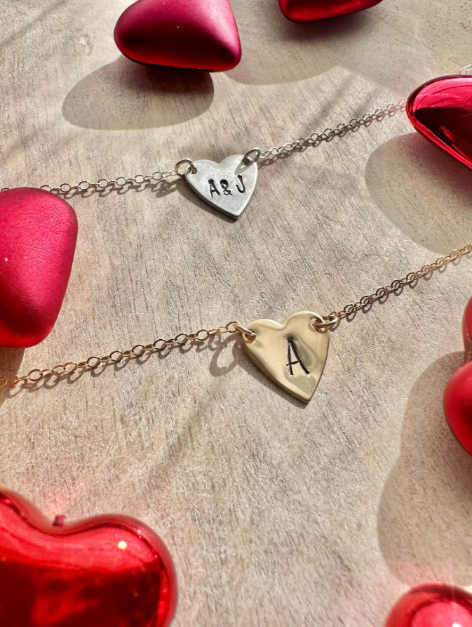 Heart Initial Necklace