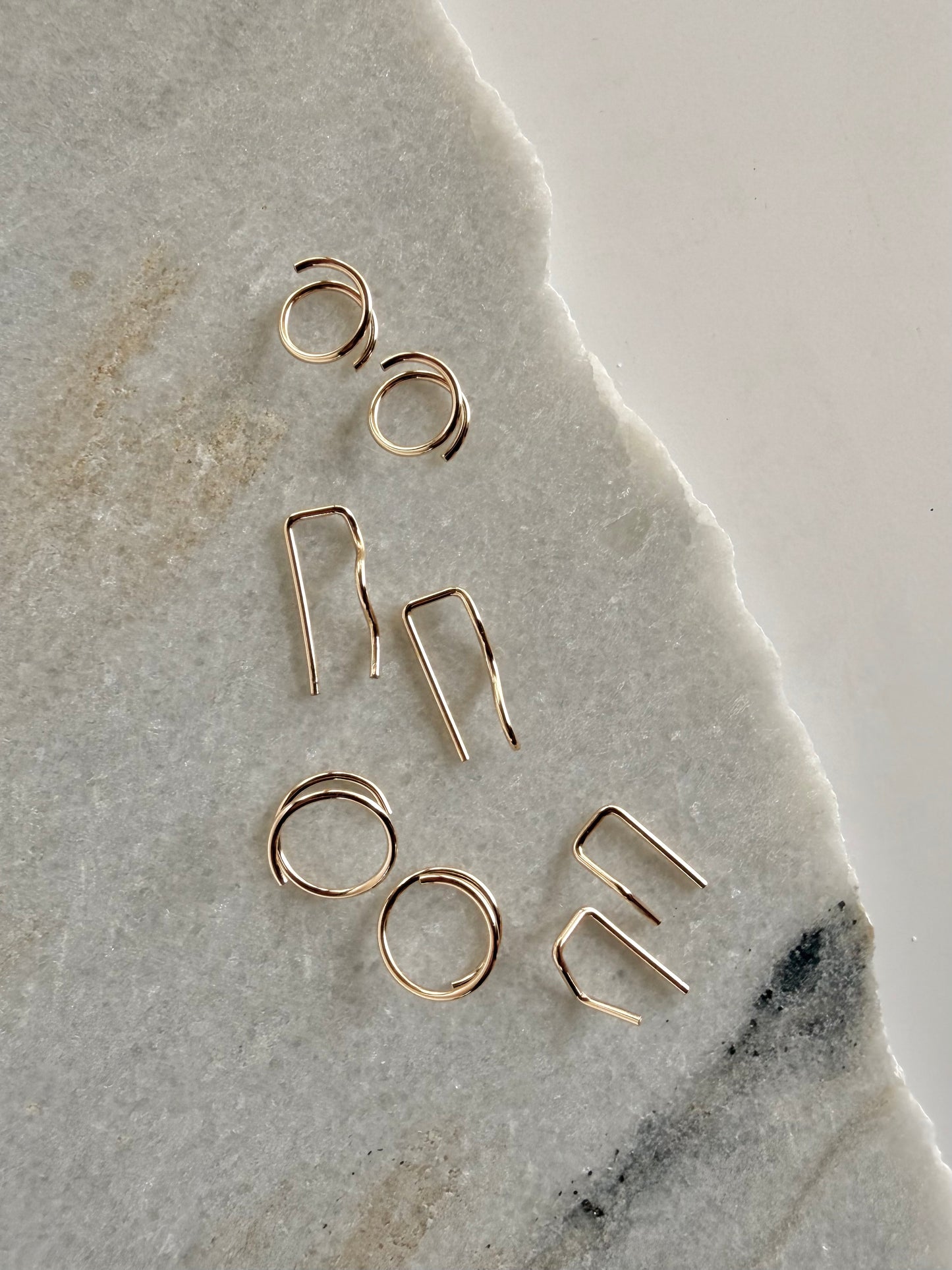 Faux Double Piercing Hoops