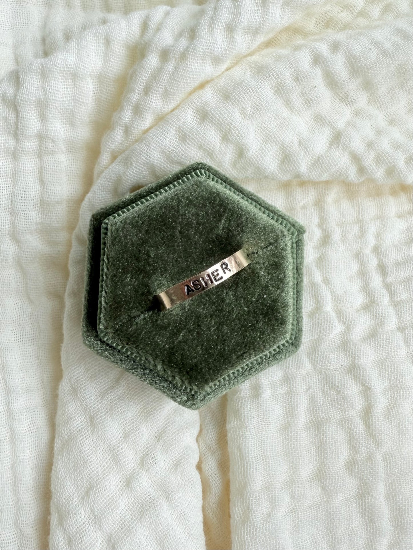 Flat Name Ring