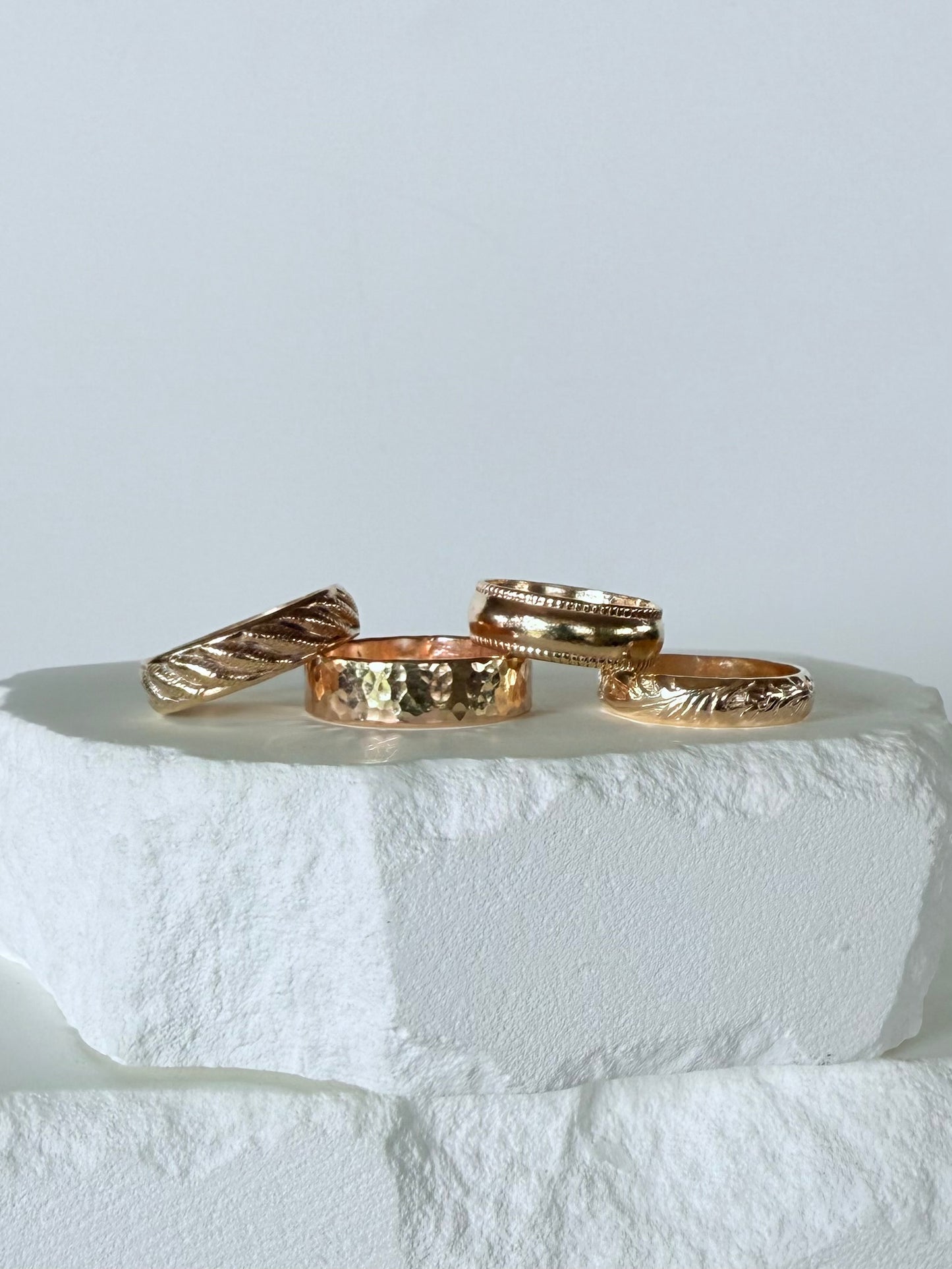 Extra Thick Flat Hammered Band