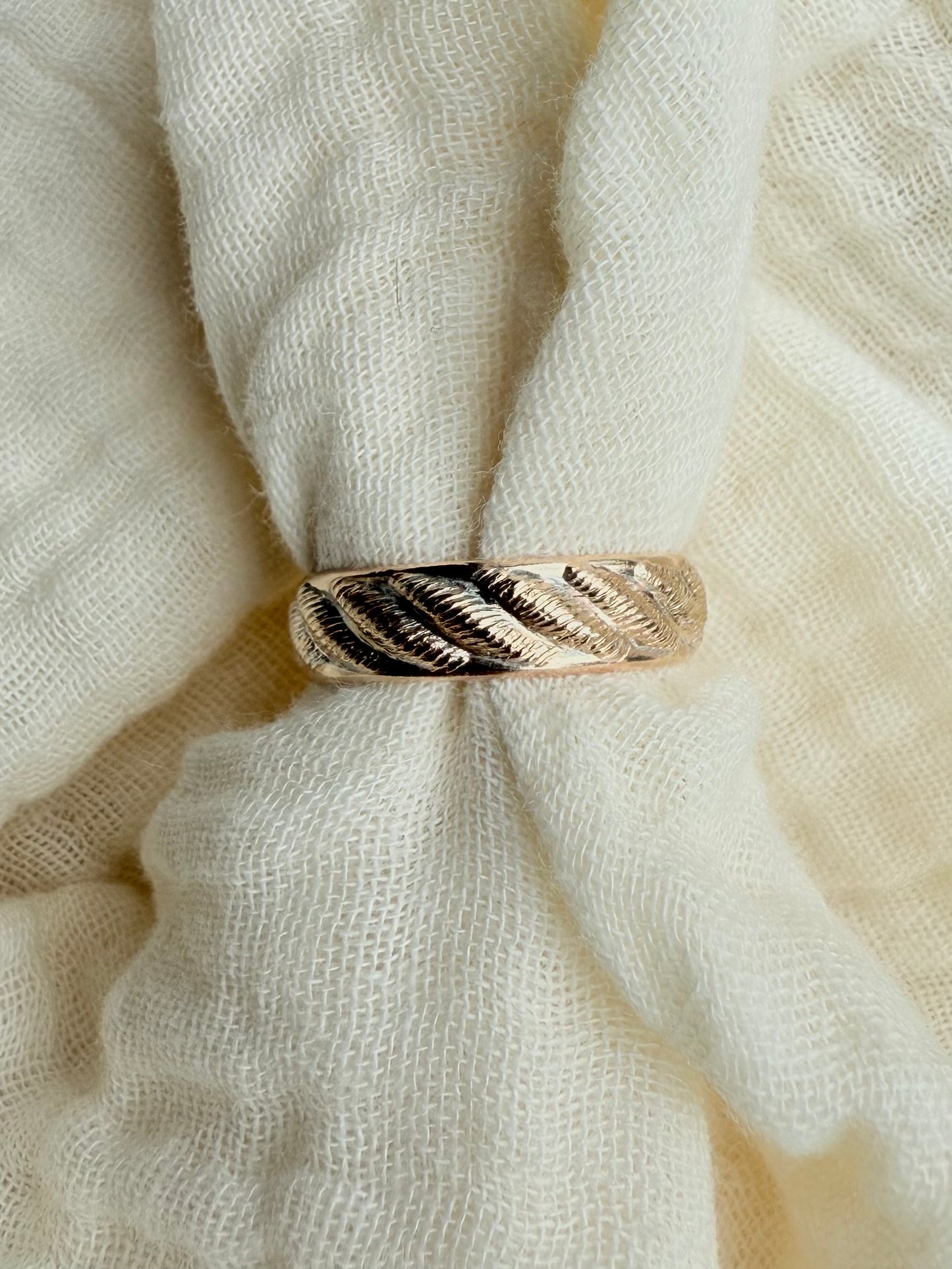 Thick Decorative Gold Ring