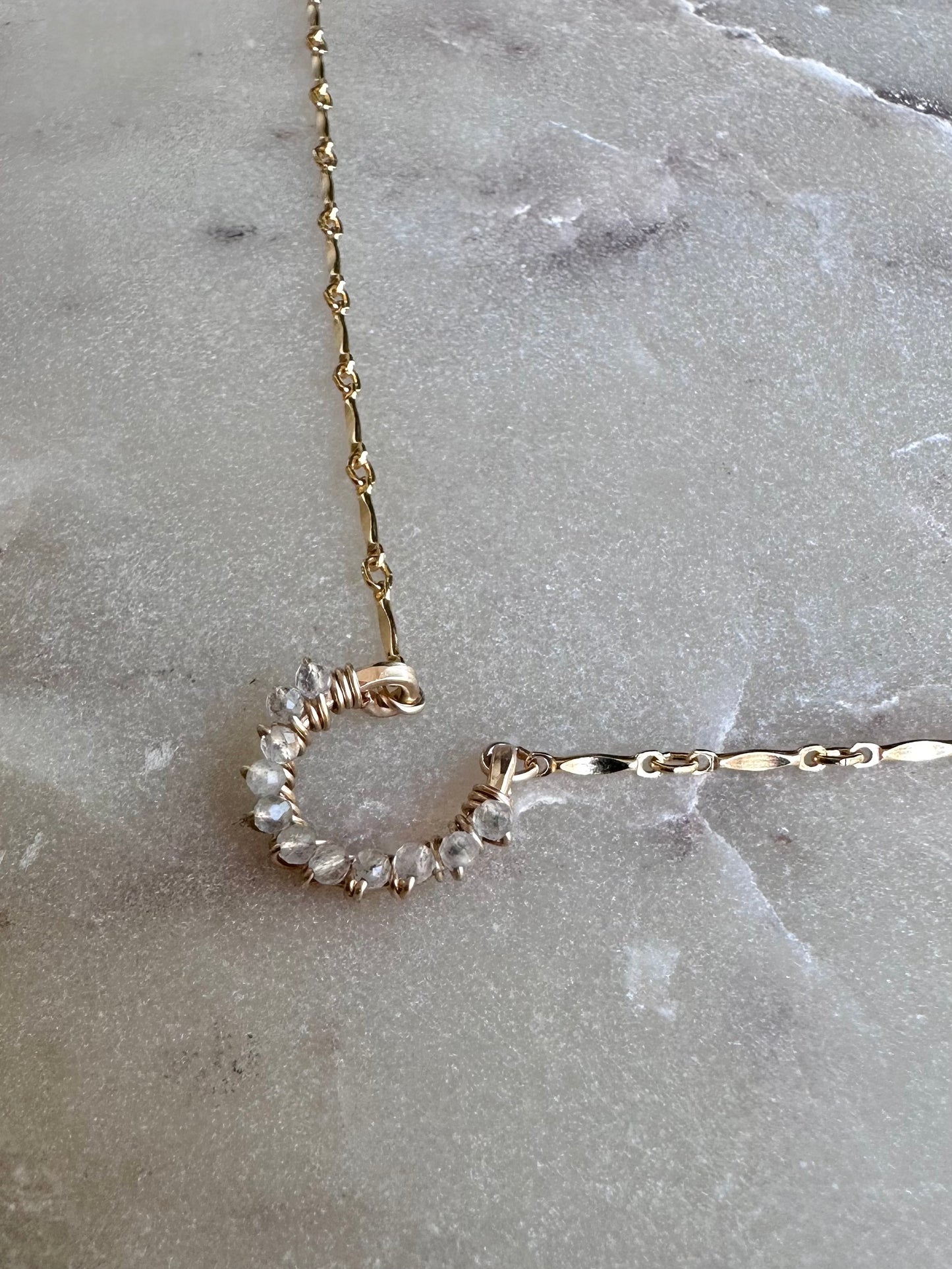 Labradorite Horseshoe Necklace