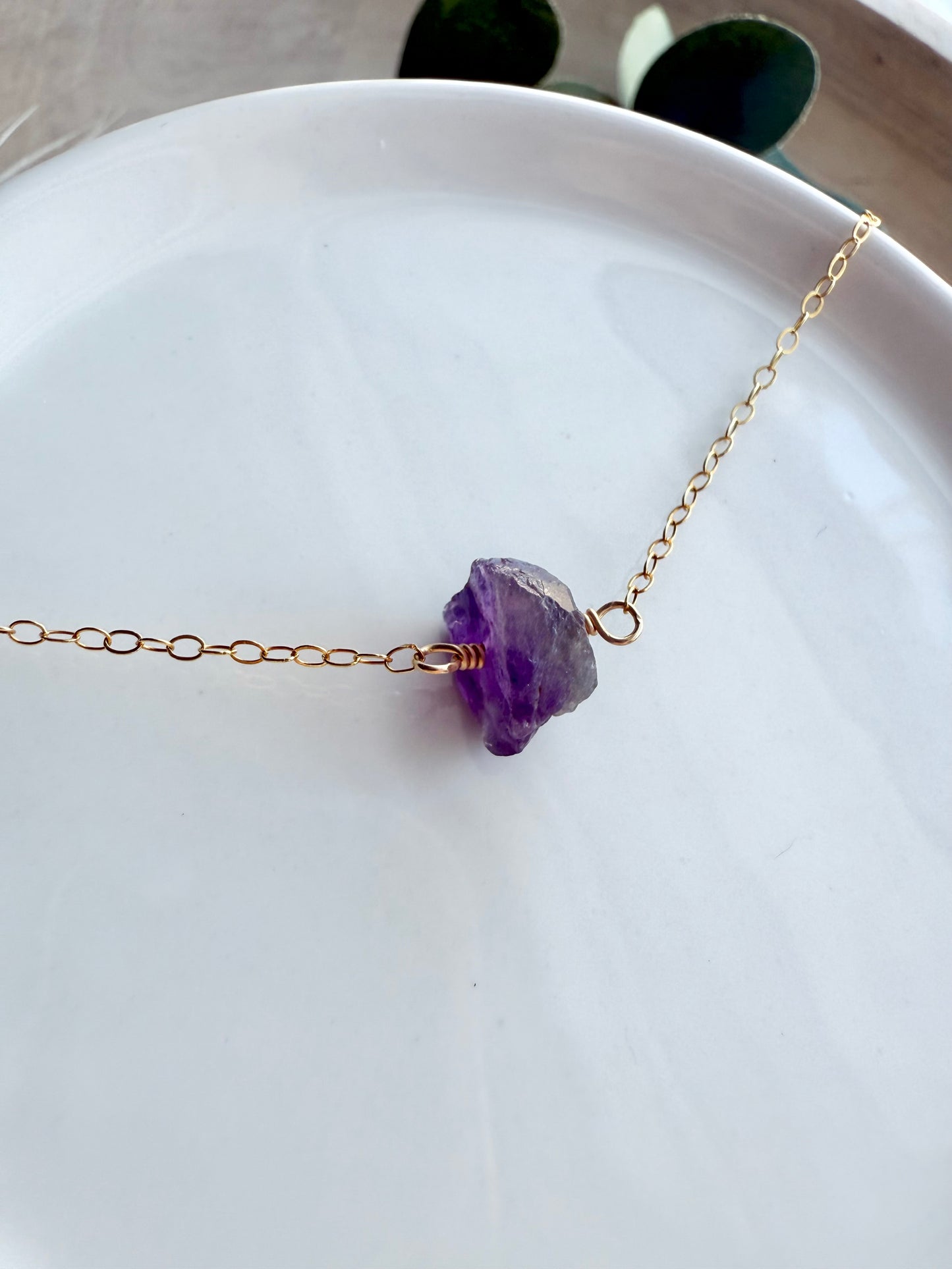 Raw Amethyst Necklace