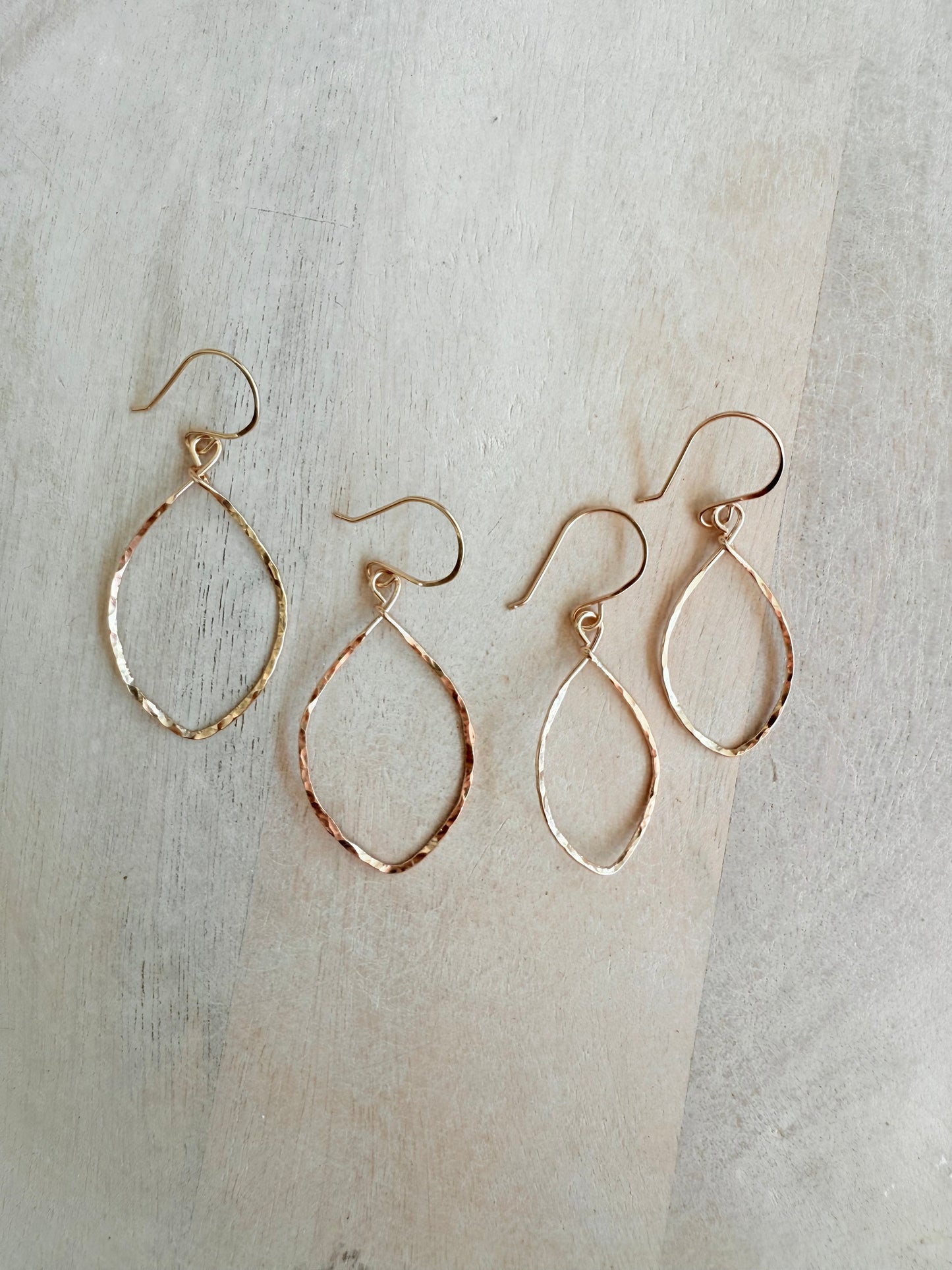 Petal Hammered Hoops