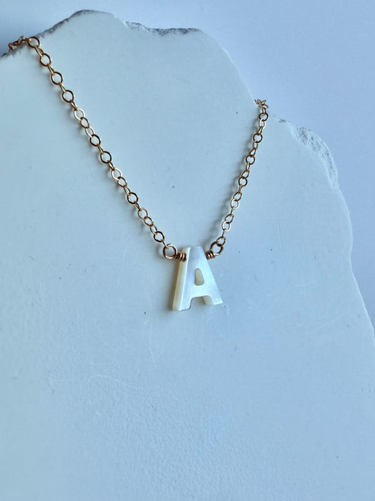 Shell Initial Necklace