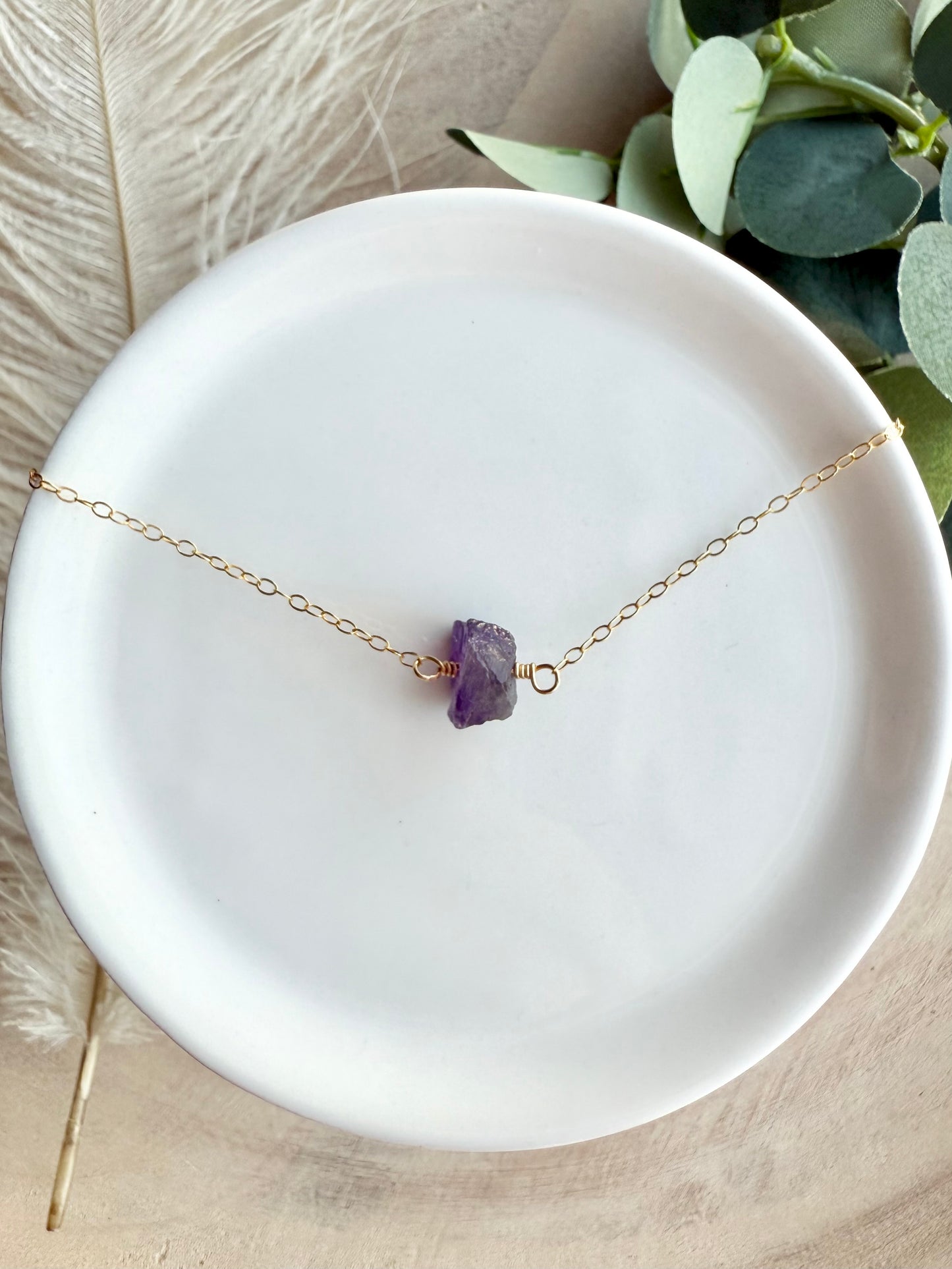Raw Amethyst Necklace