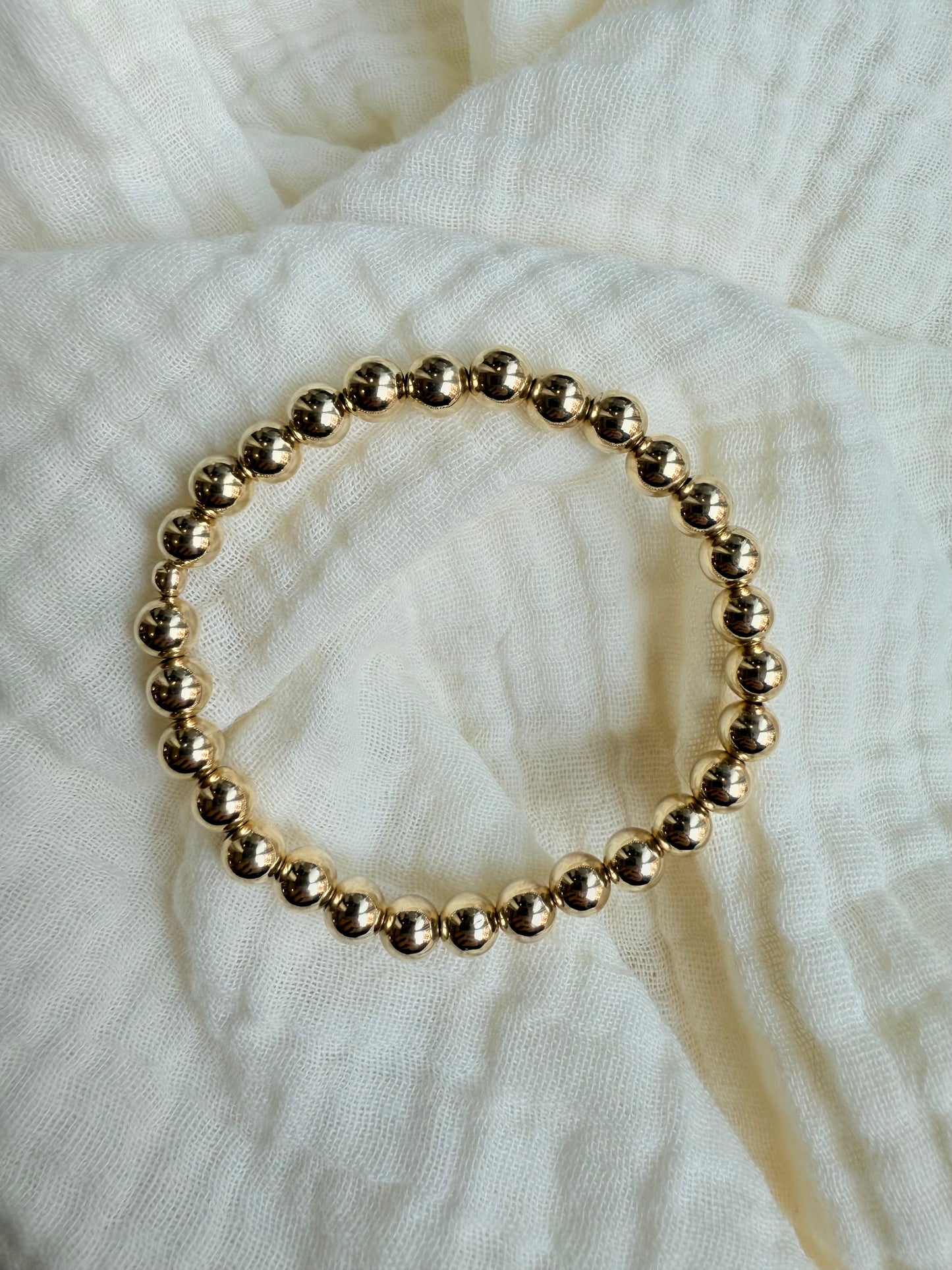 Classic 6mm Metal Beaded Bracelet