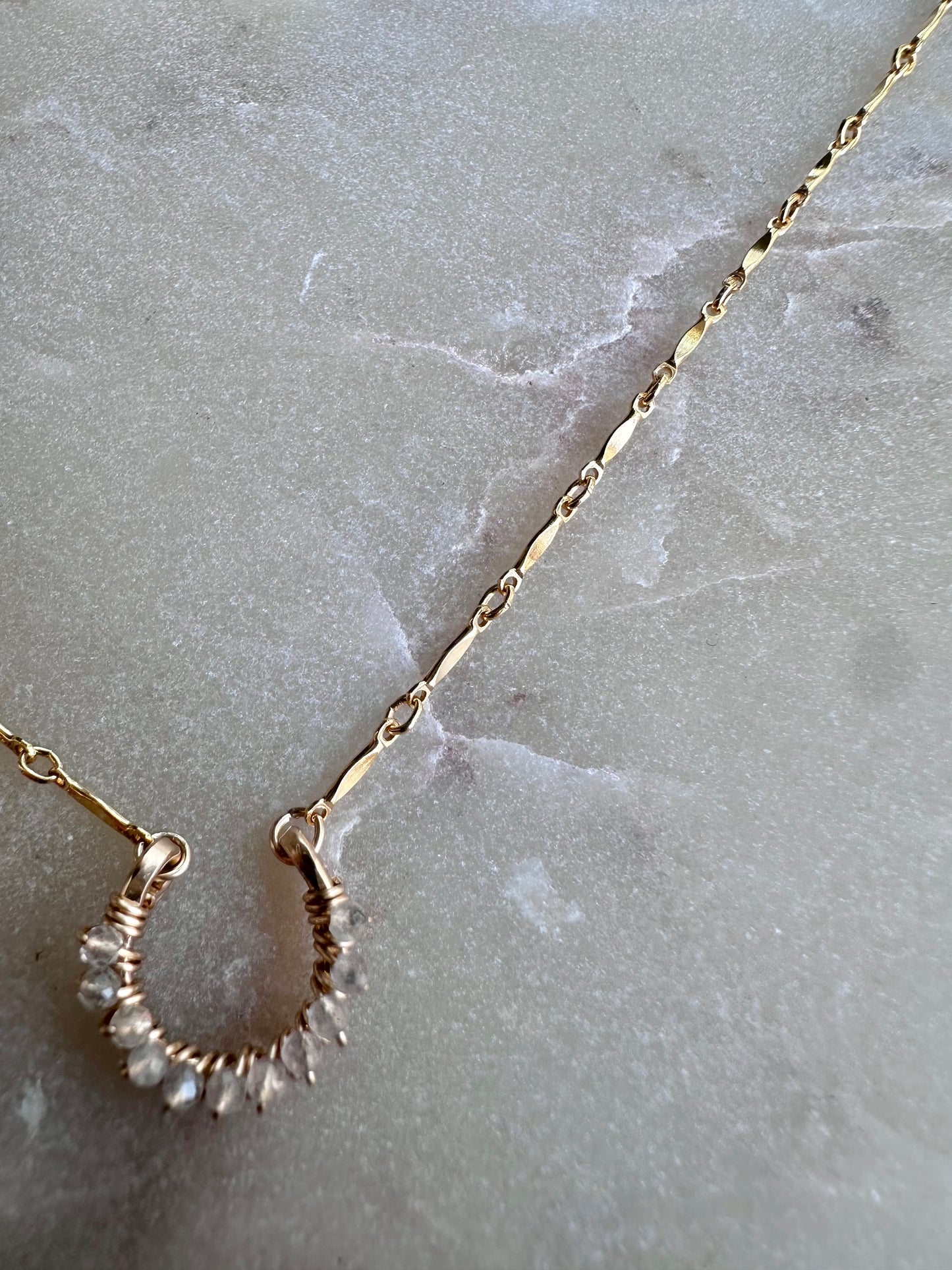 Labradorite Horseshoe Necklace