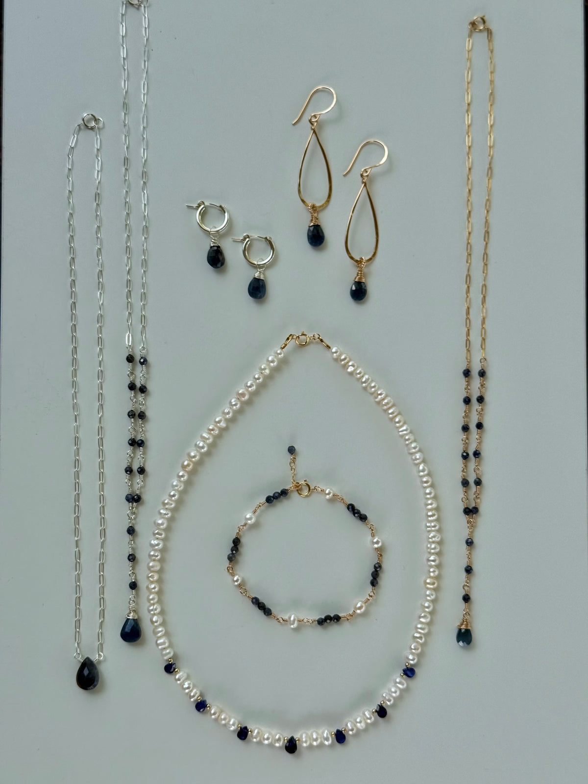 Sapphire Lariat Necklace