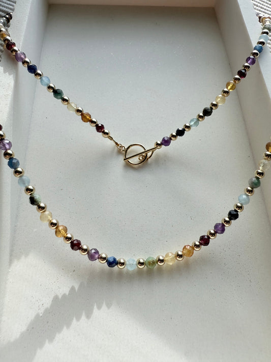 Rainbow Beaded Necklace