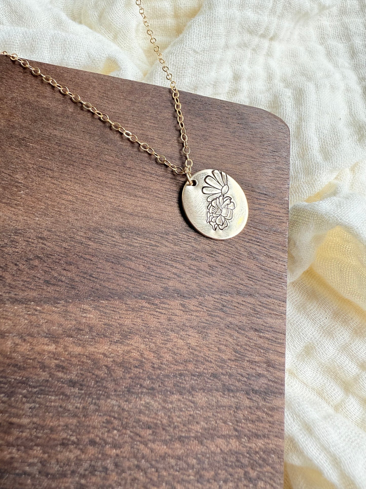 Birth Flower Garden Necklace