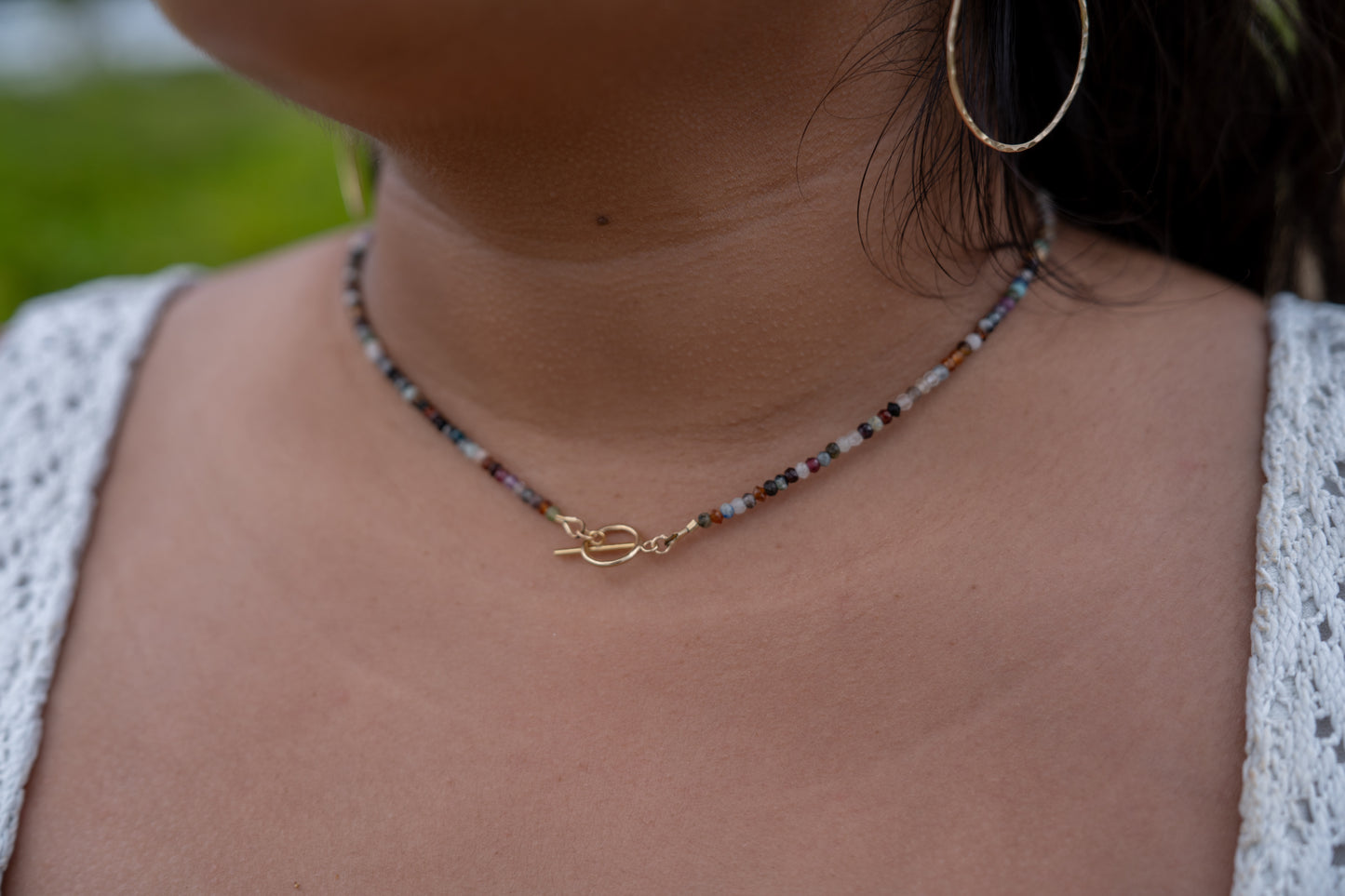 Mixed Gemstone Beaded Necklace