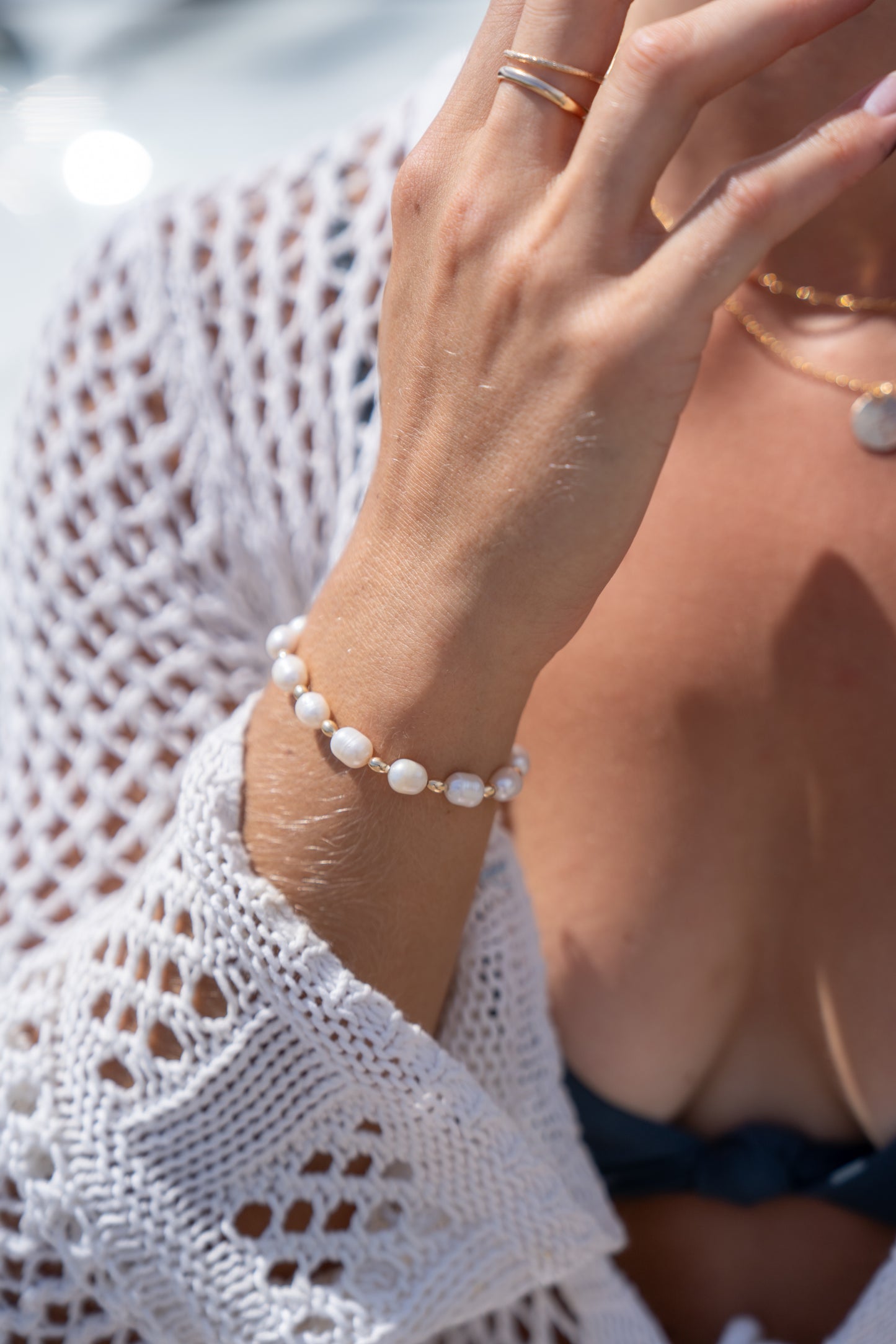Pearls & Gold Bracelet
