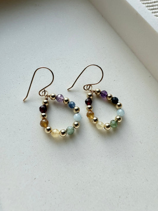 Rainbow Beaded Earrings