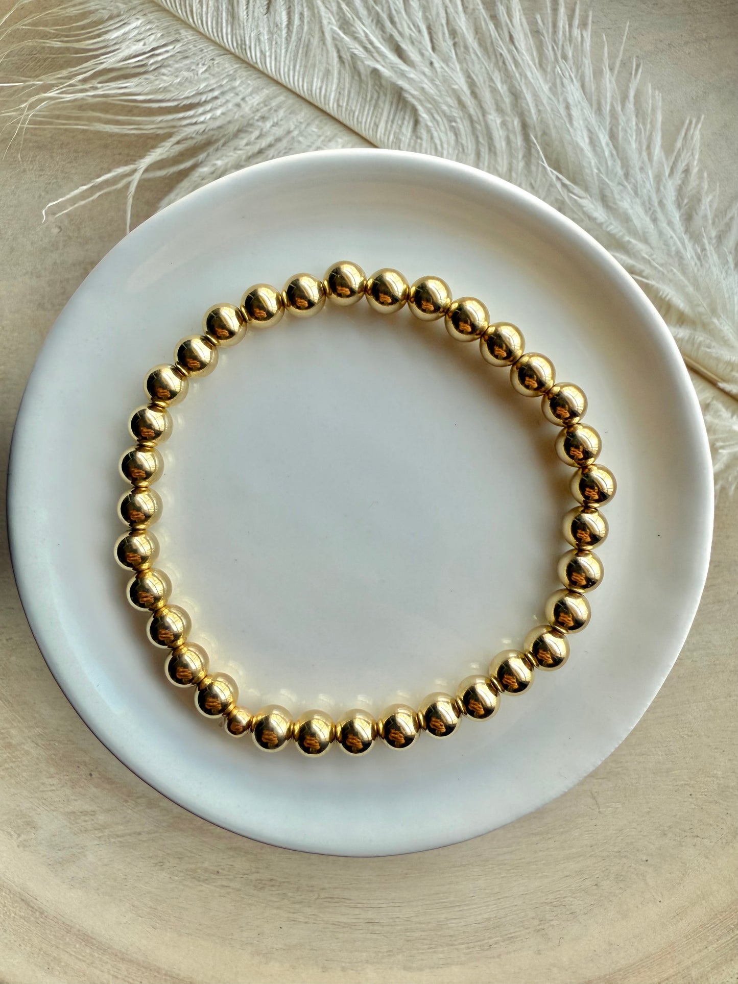 Classic 6mm Metal Beaded Bracelet