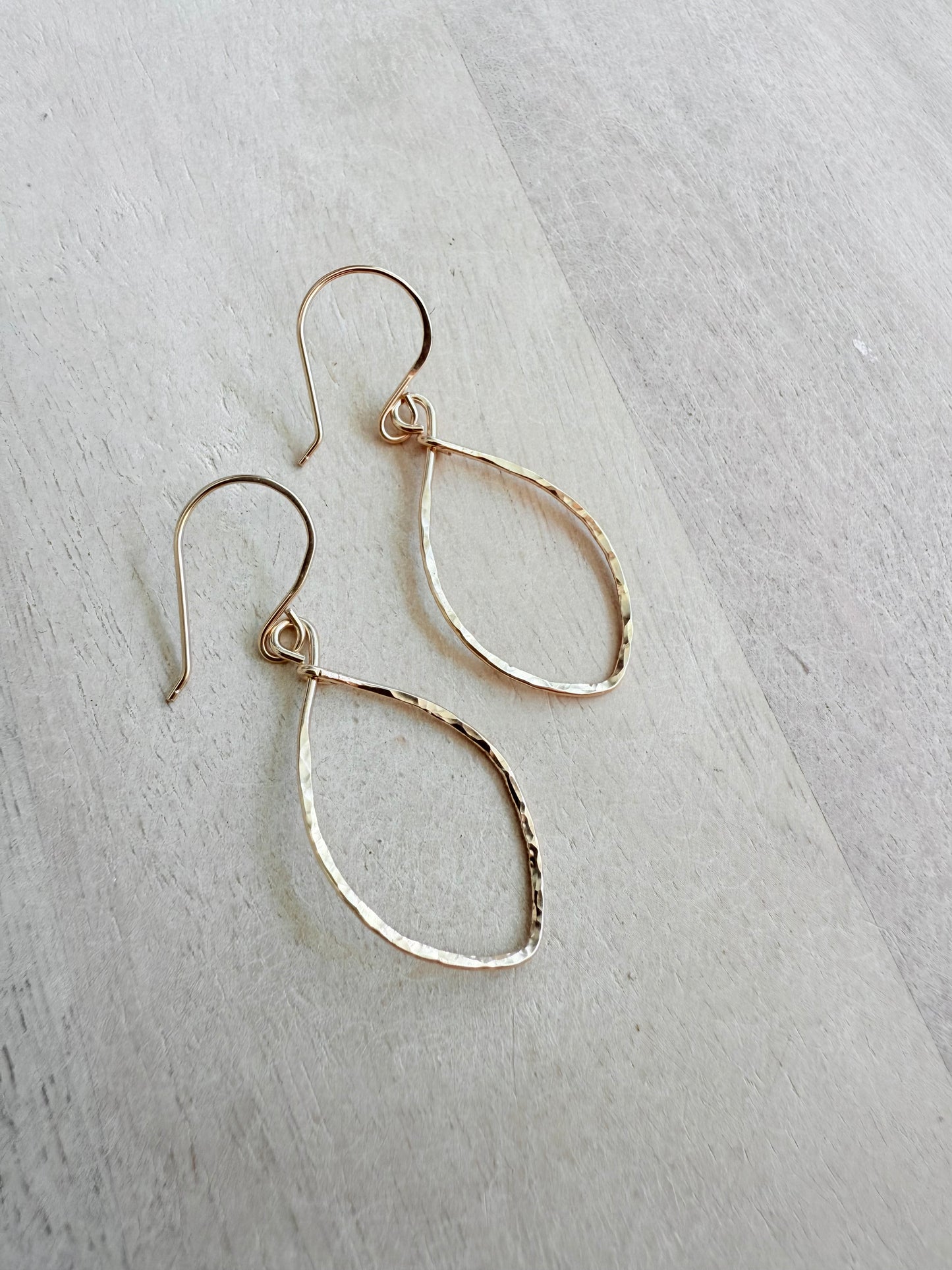 Petal Hammered Hoops