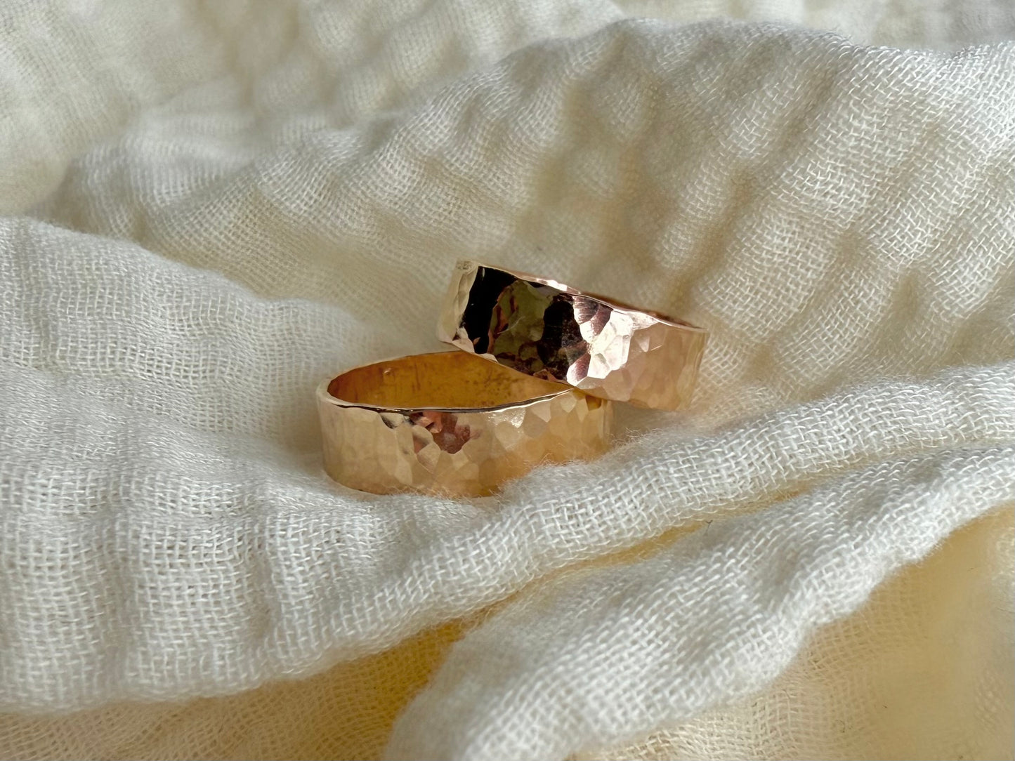 Extra Thick Flat Hammered Band