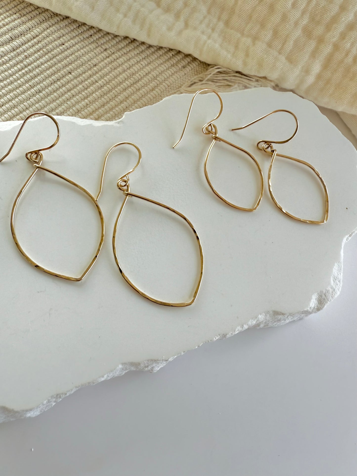 Petal Hammered Hoops