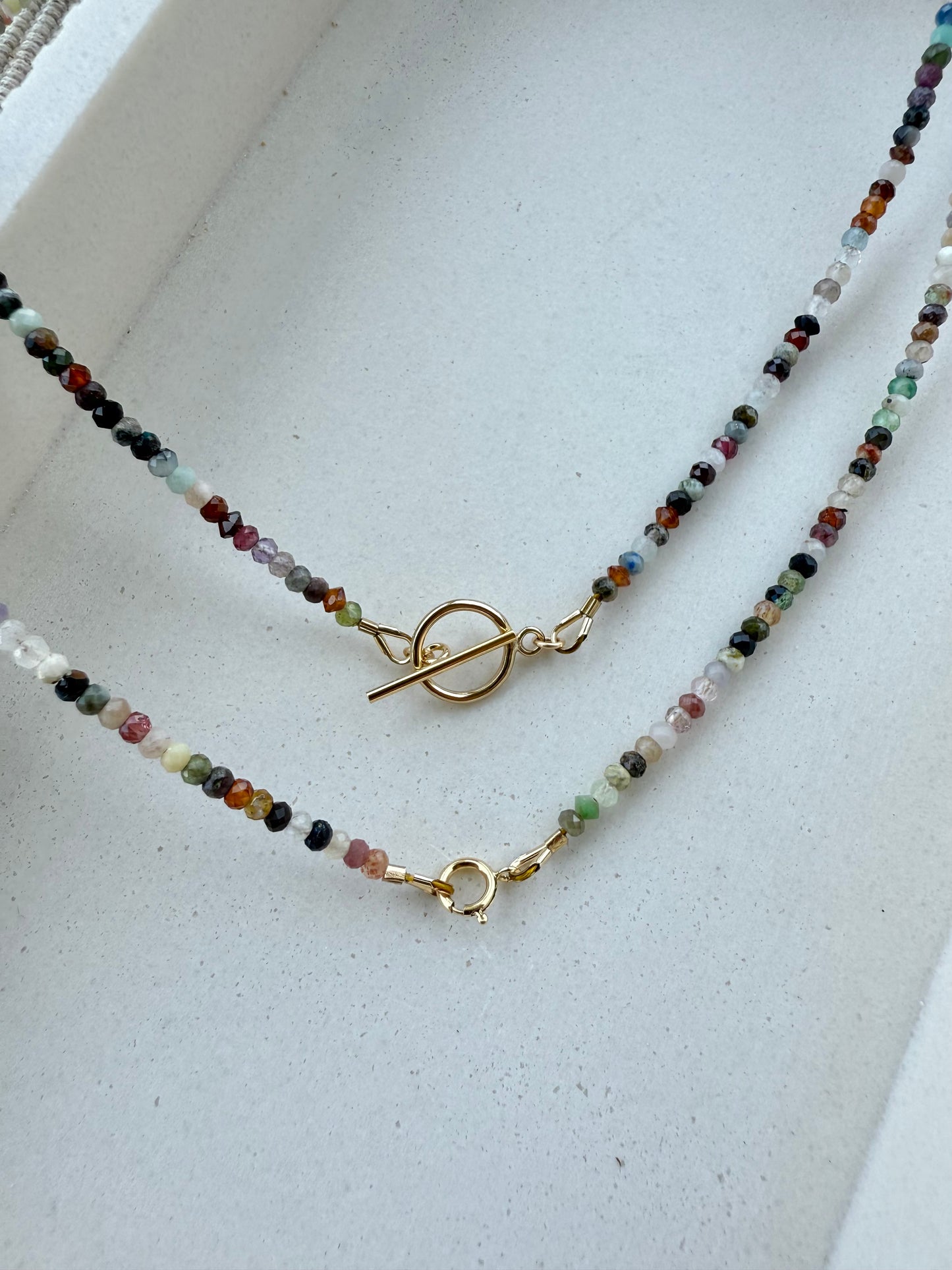 Mixed Gemstone Beaded Necklace
