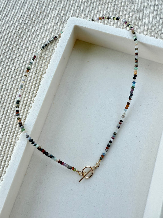 Mixed Gemstone Beaded Necklace