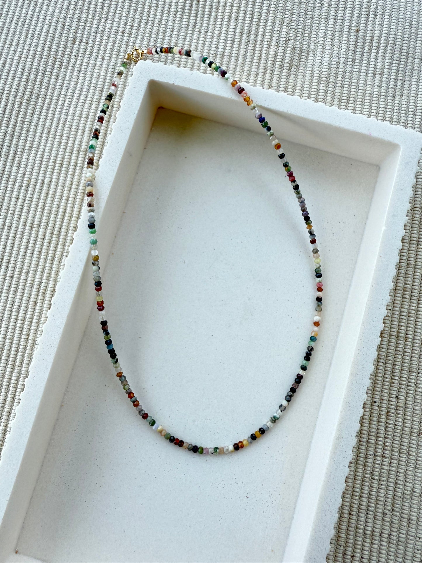 Mixed Gemstone Beaded Necklace